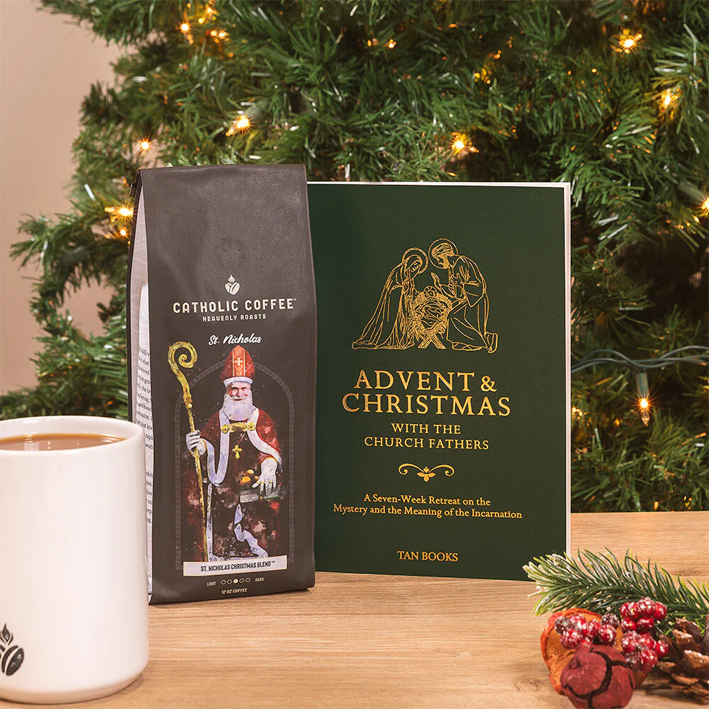 Advent and Christmas Retreat with the Church Fathers Book & St. Nicholas Blend Coffee Gift Set