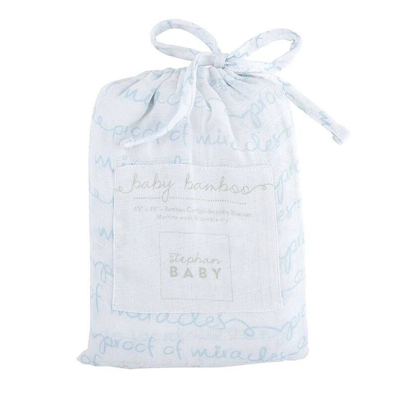 Proof of Miracles Blue & White Baby Blanket - Image 2