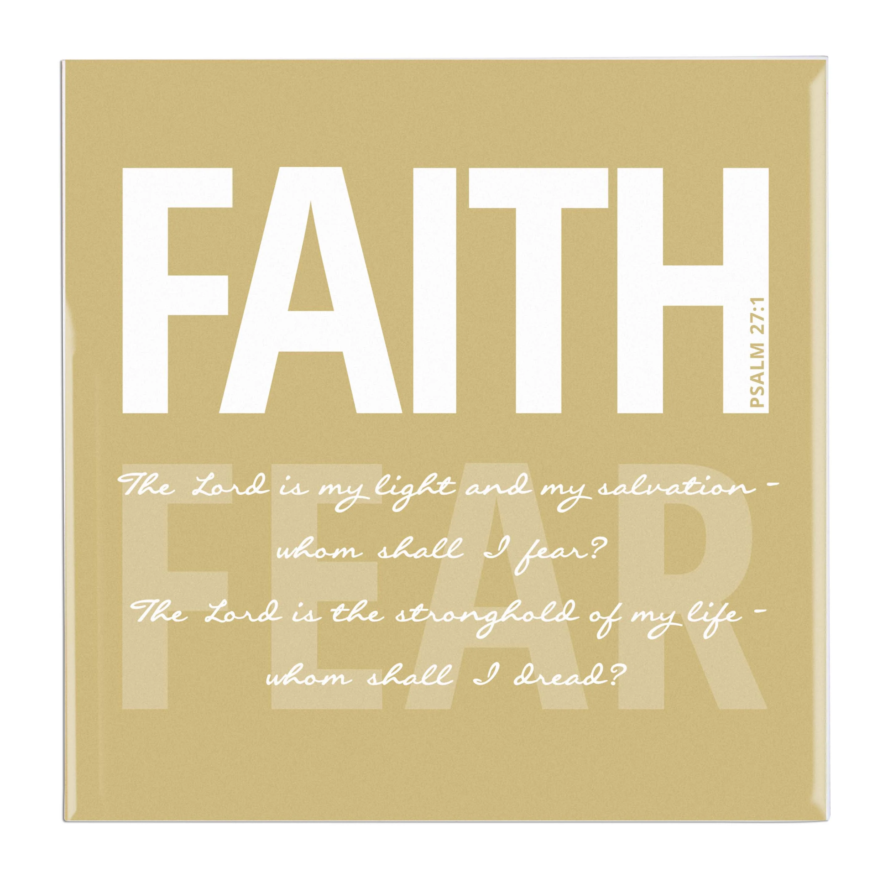 Psalm 27:1 Faith Over Fear Tile - Image 2