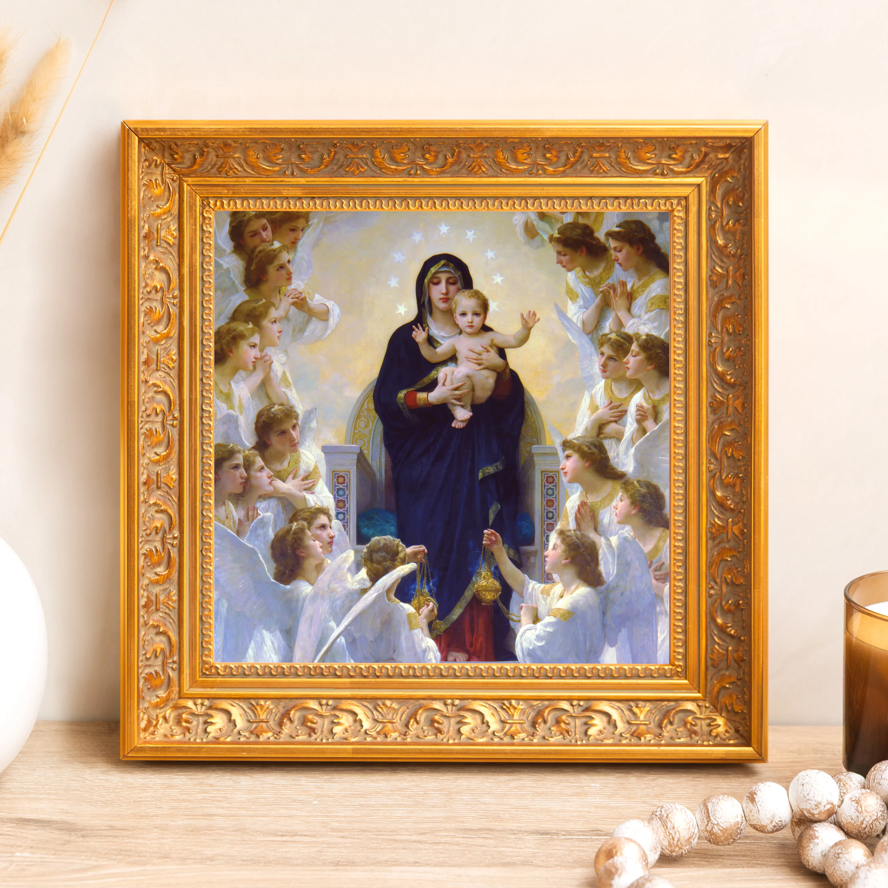 Queen of Angels Framed Canvas - Sacred Mini Collection