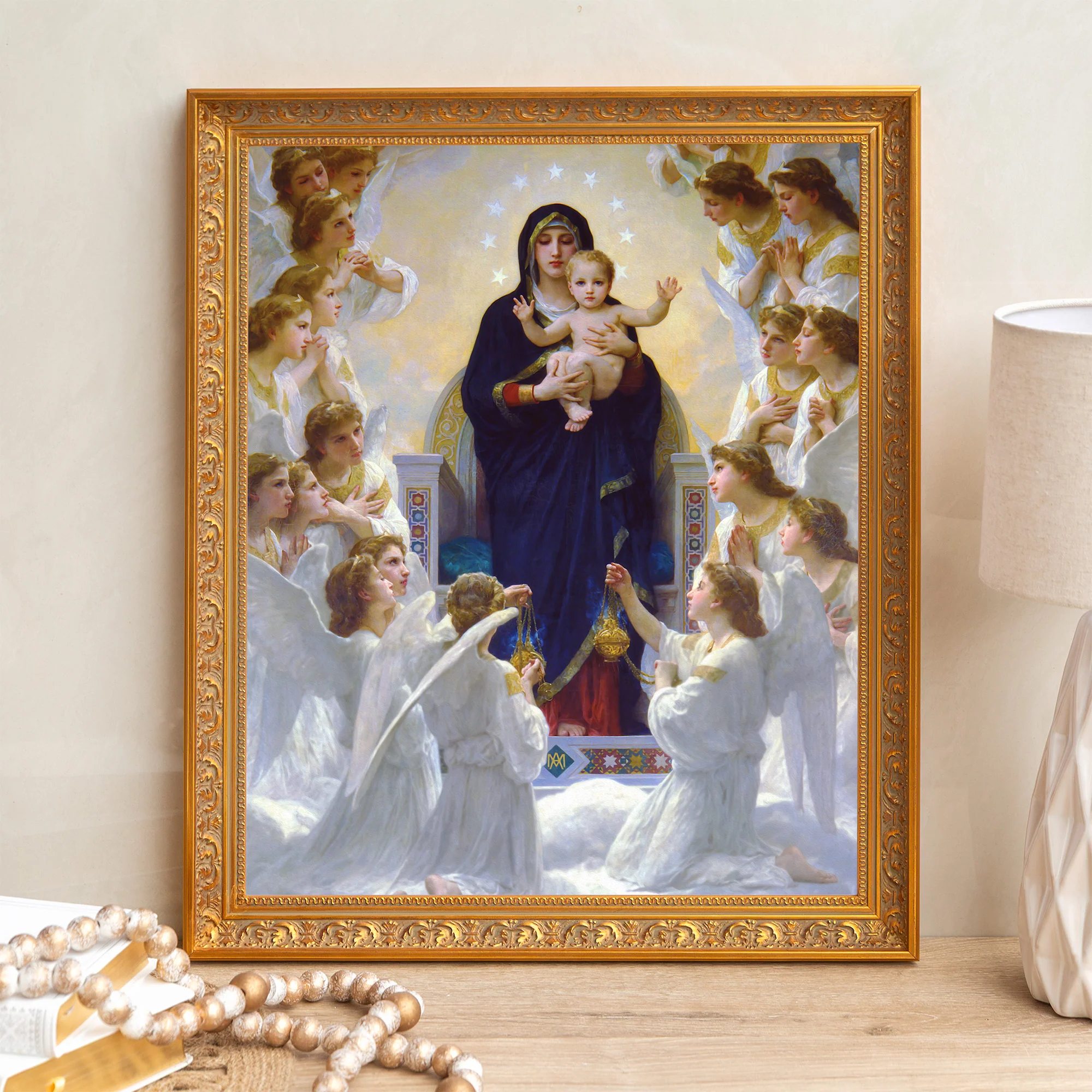 Queen of Angels Framed Canvas - Sacred Signature Collection