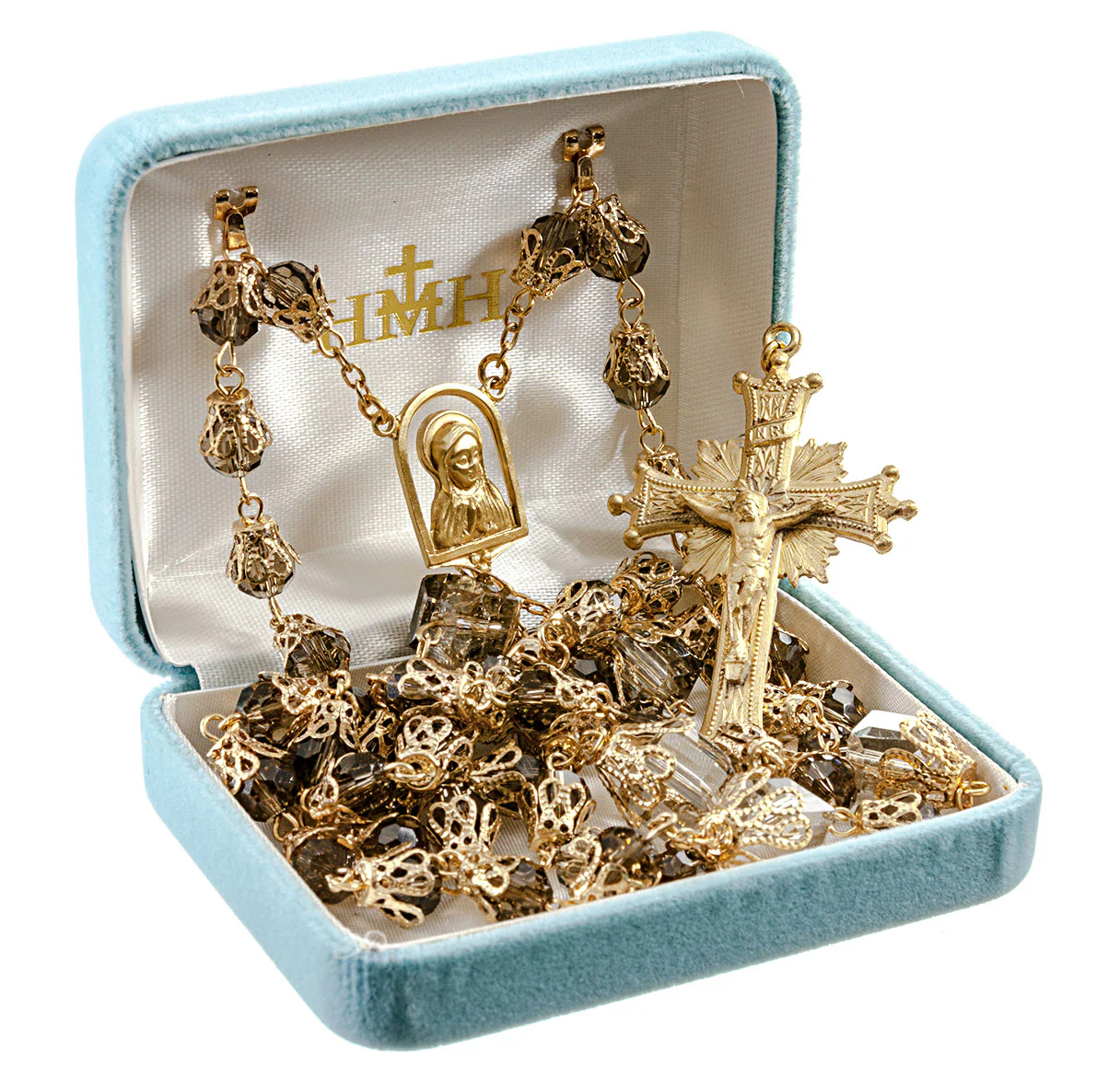 Queenship of Mary Topaz Crystal Rosary - Image 2