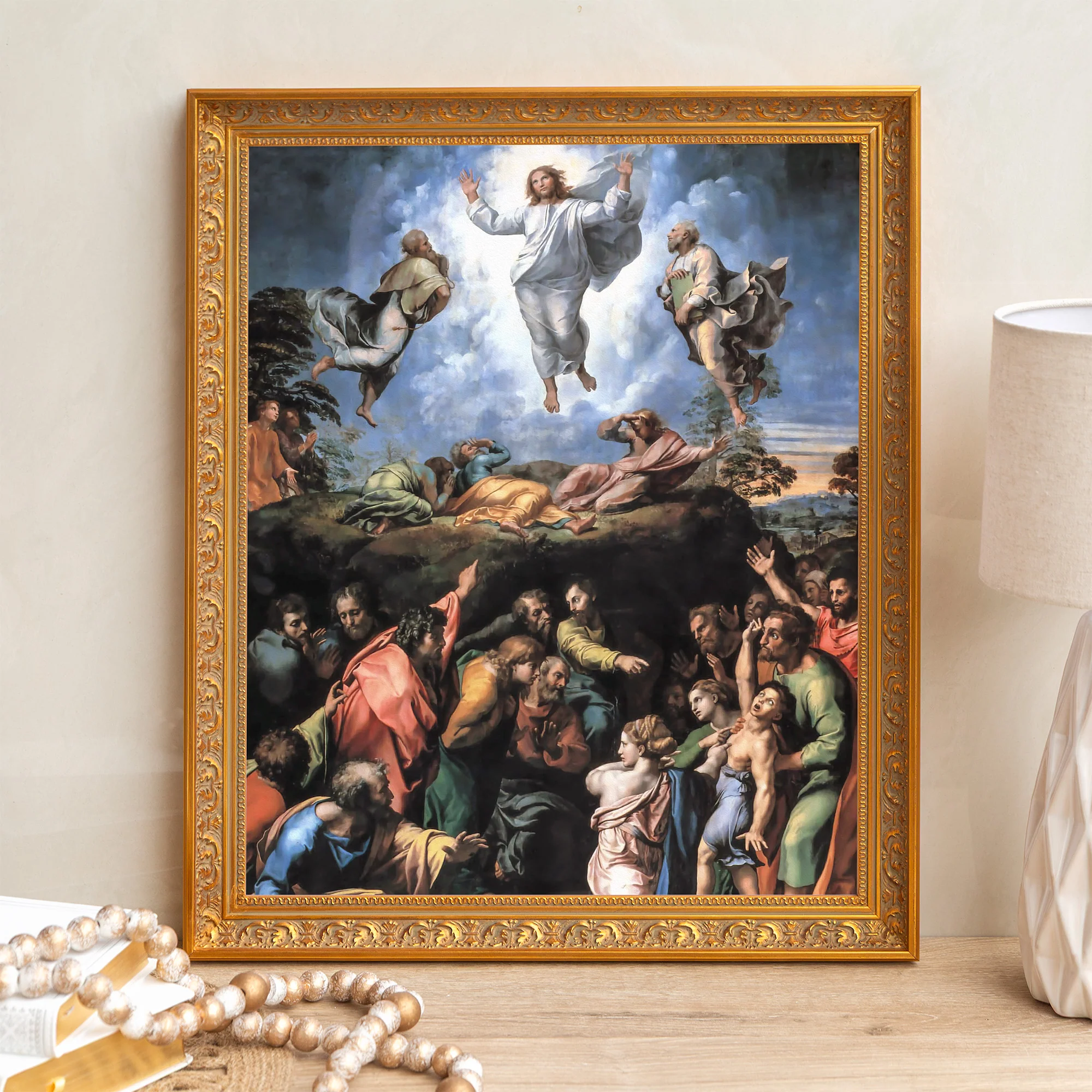 Raphael's Transfiguration Framed Canvas - Sacred Signature Collection