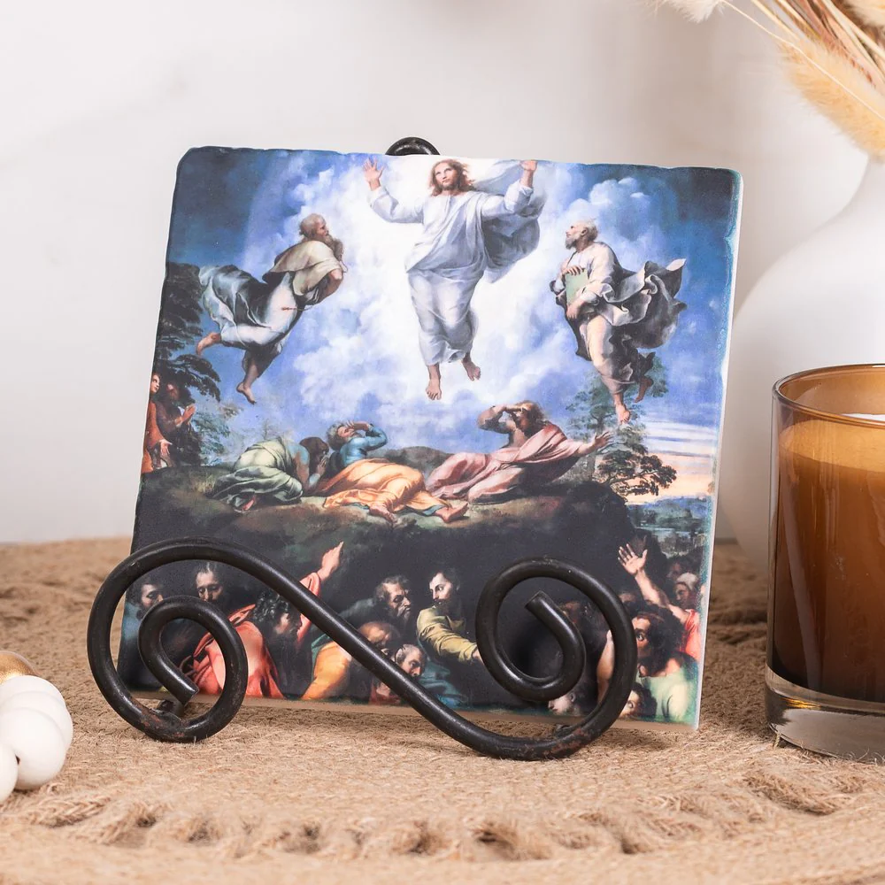 Raphael's Transfiguration Tumbled Stone Tile - 6" x 6"