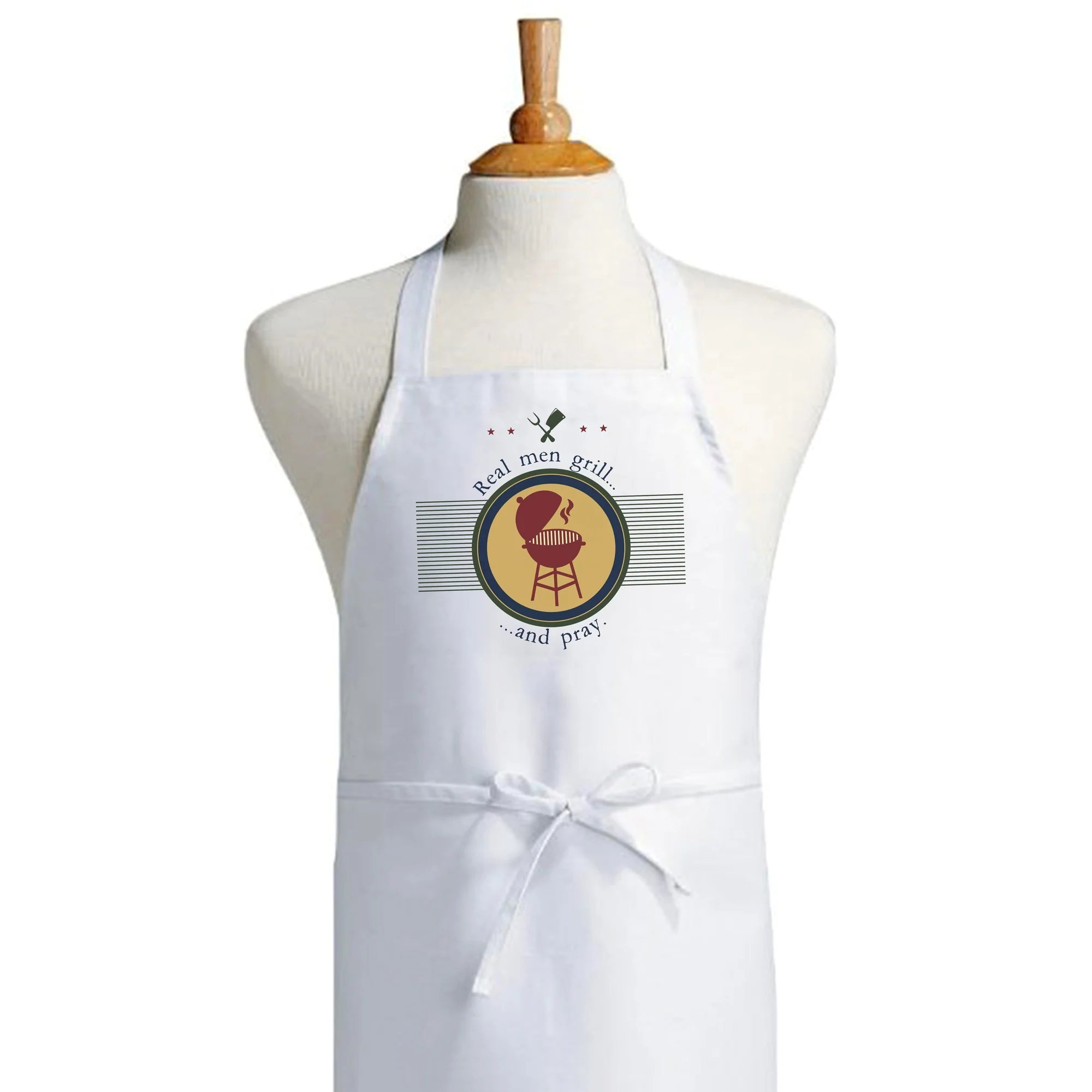 Real Men Grill & Pray Apron - Image 2
