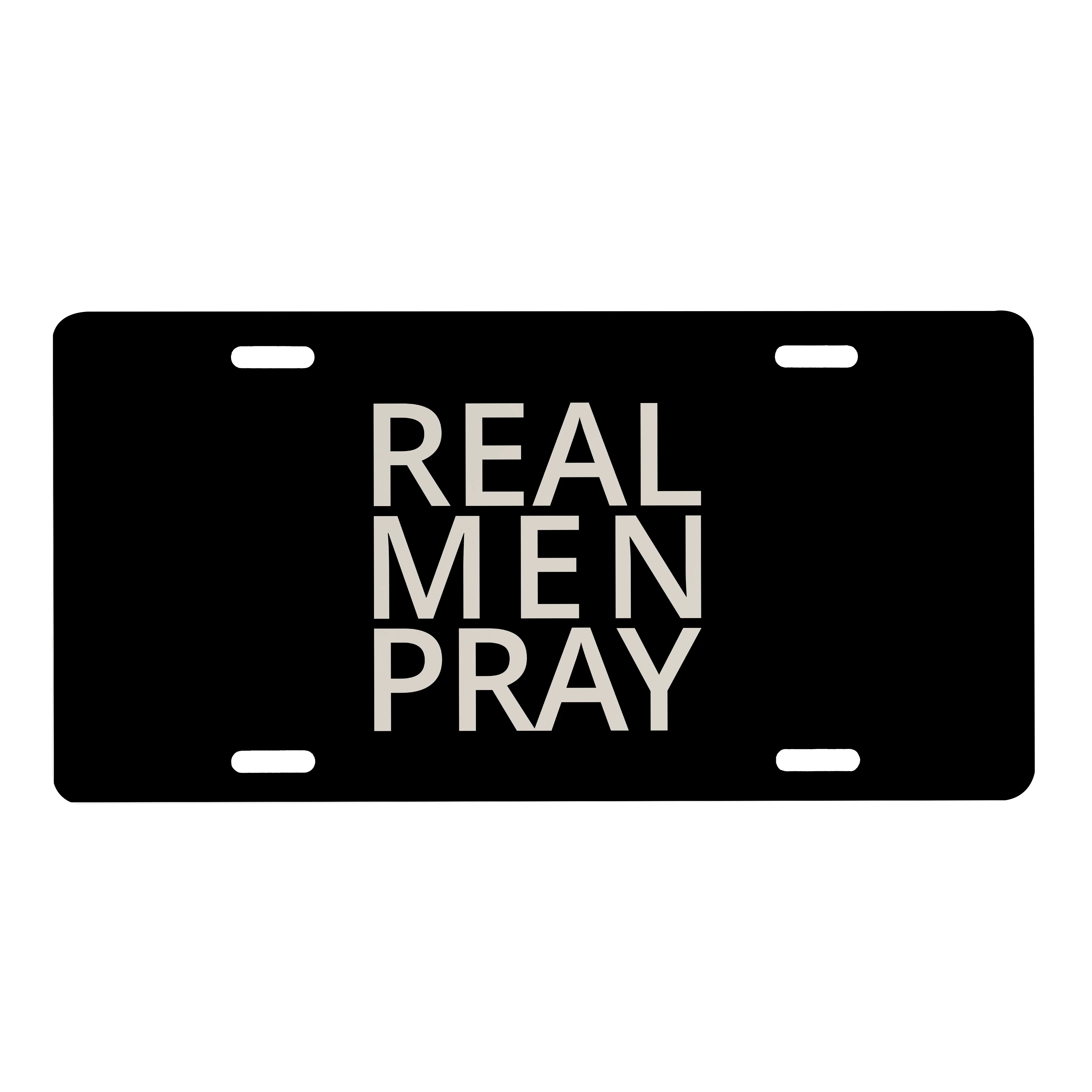 Real Men Pray License Plate - Image 2