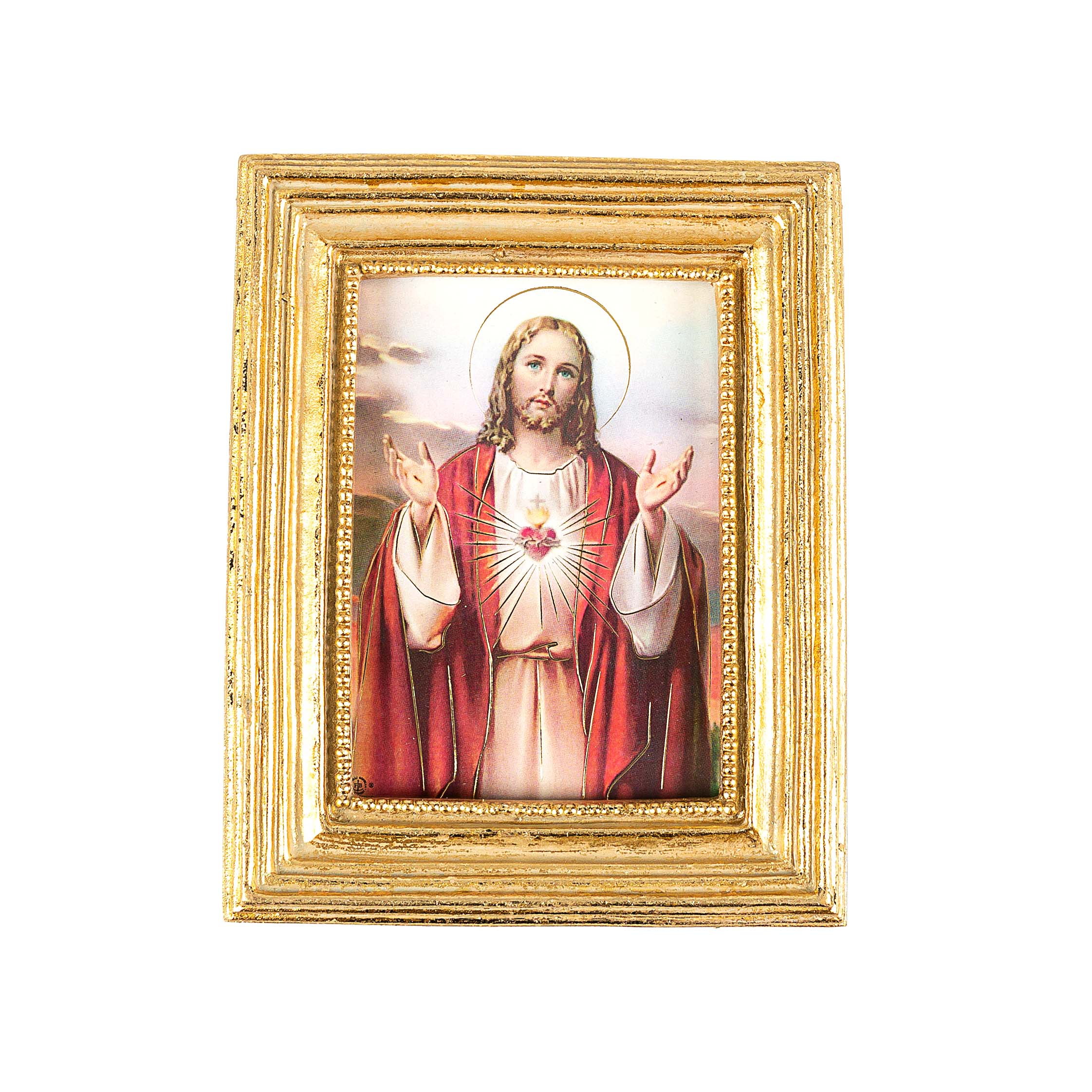 Rectangular 2-Frame Set of Sacred & Immaculate Heart Prints - Image 3