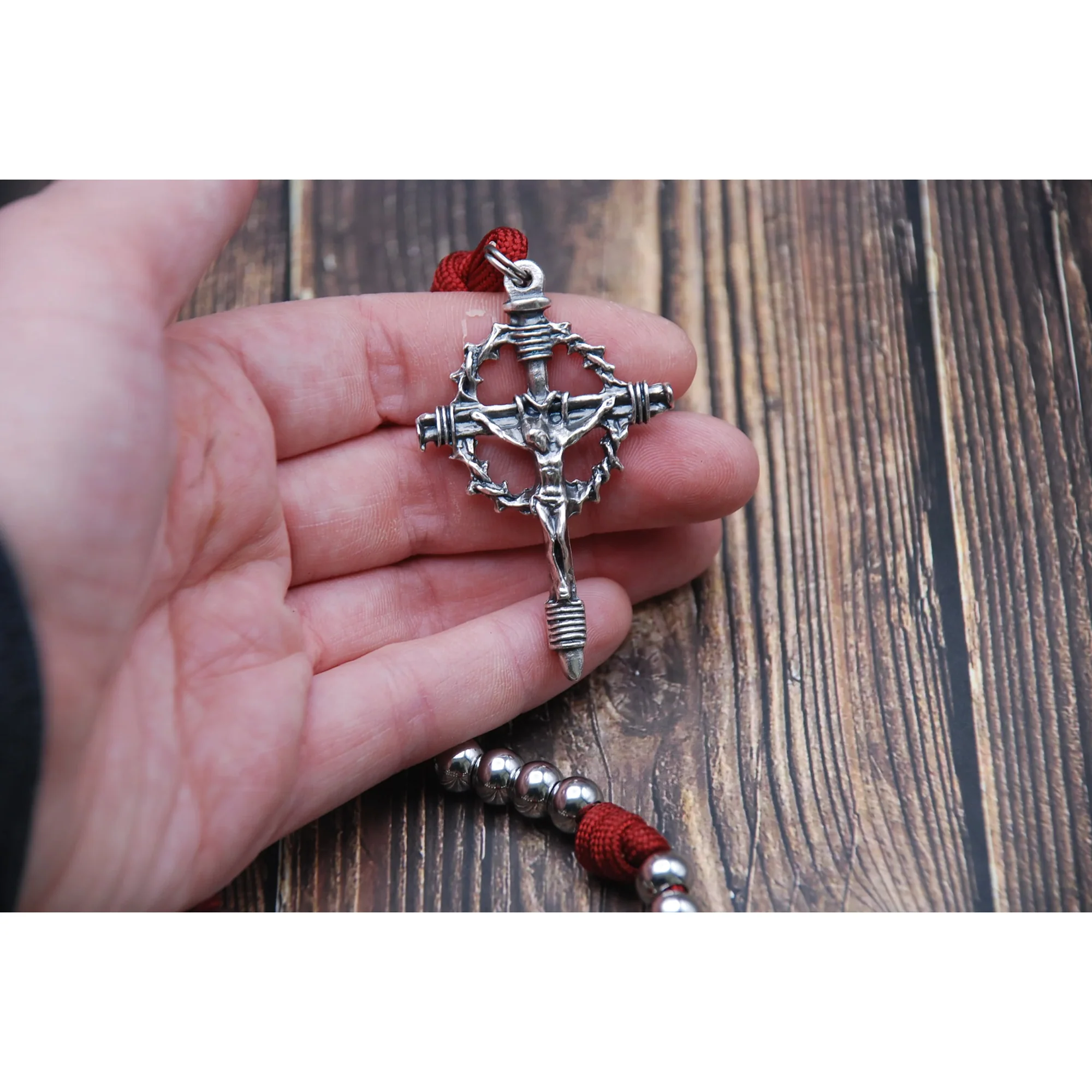 Red Paracord Precious Blood Chaplet - Image 2