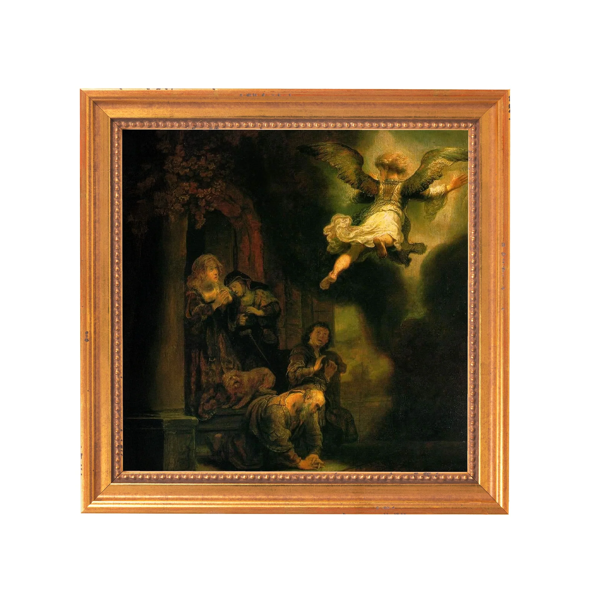 Rembrandt's Archangel Raphael Framed Canvas - Sacred Mini Collection - Image 10