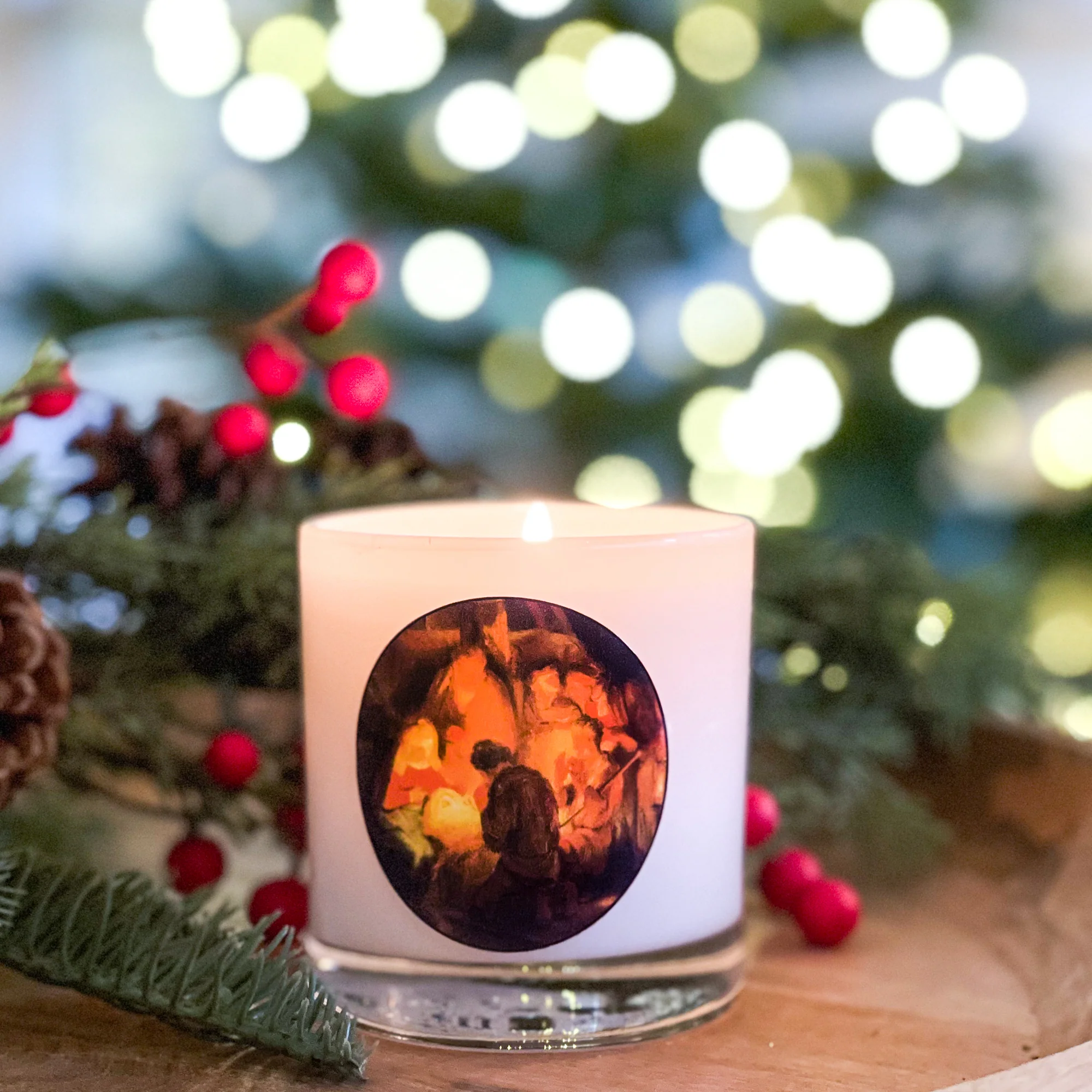 Rembrandt's Pupil Adoration of the Shepherds Candle