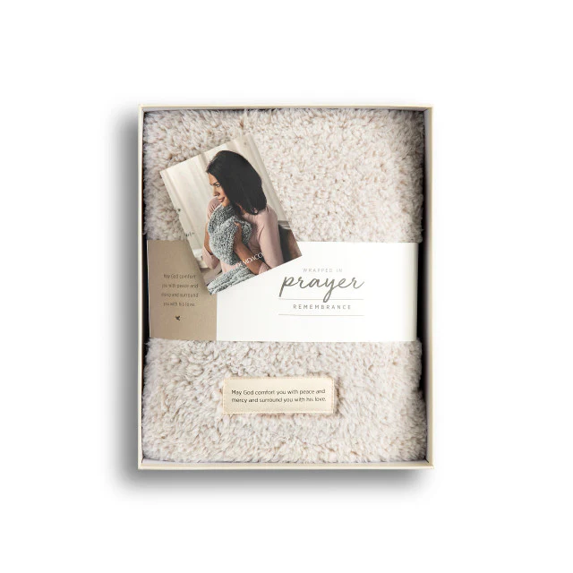 Remembrance Plush Taupe Prayer Pillow - Image 4