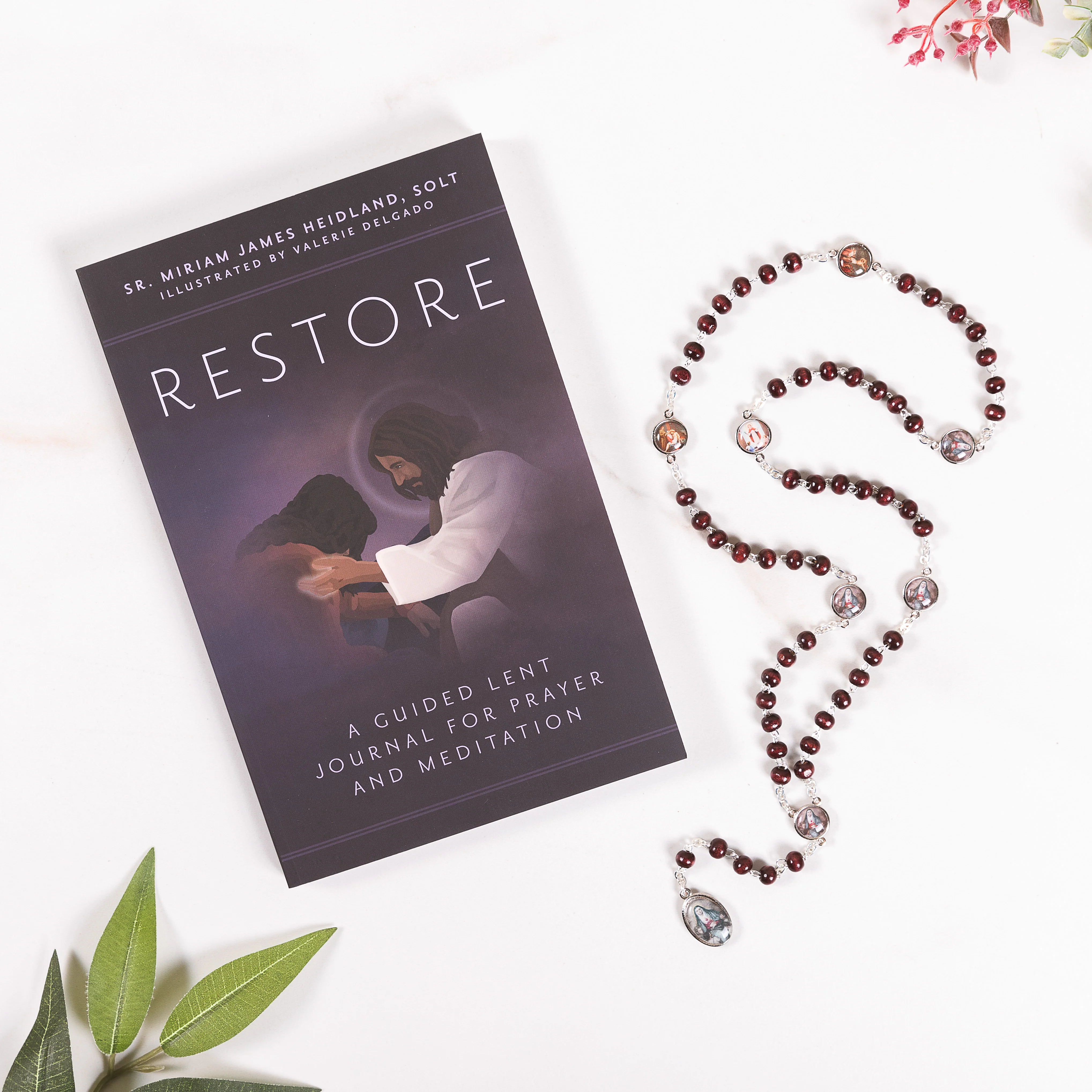 Restore: A Guided Lent Journal for Prayer and Meditation & Chaplet of The Seven Sorrows Gift Set