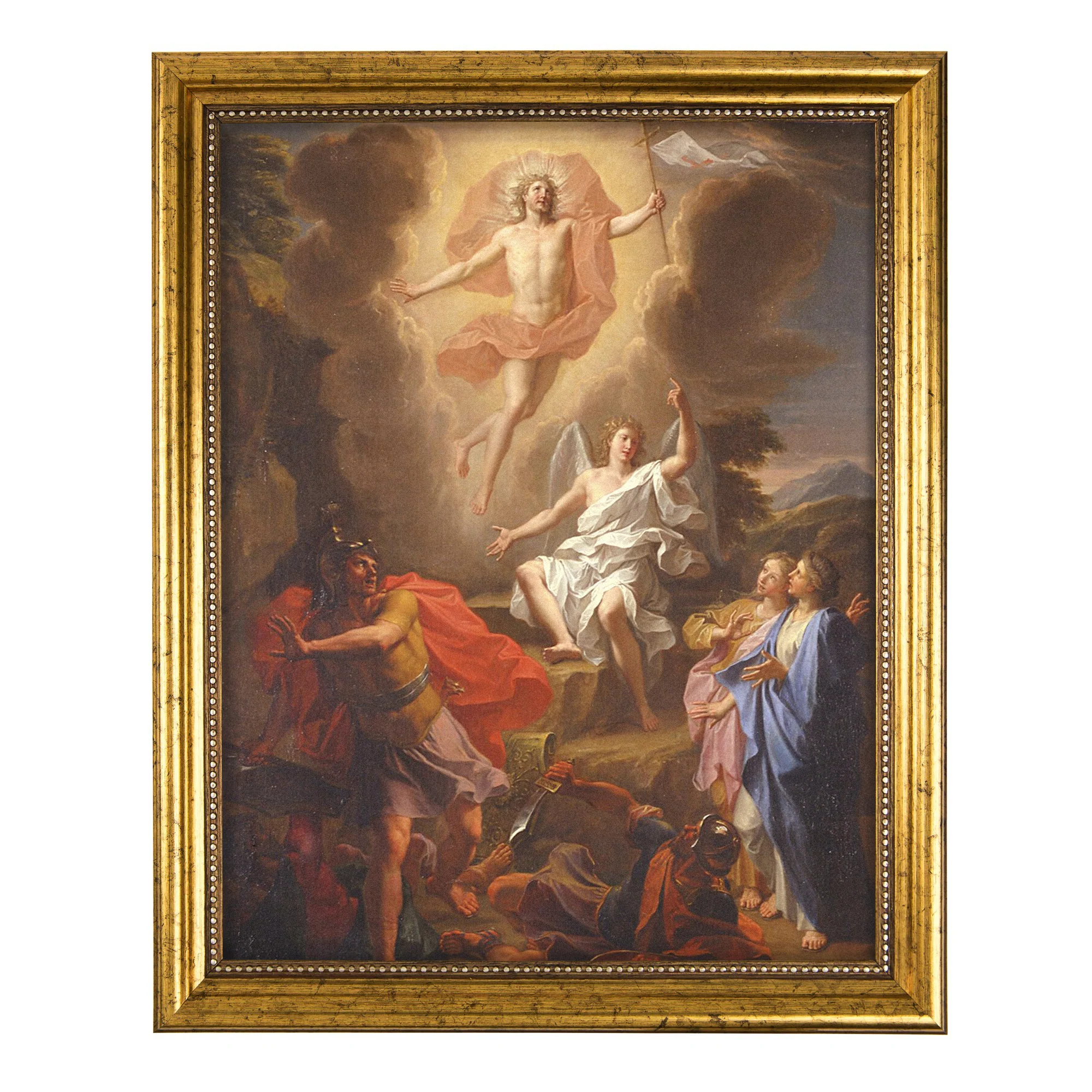 Resurrection of Christ Antique Gold Framed Print - Multiple Sizes - Image 2