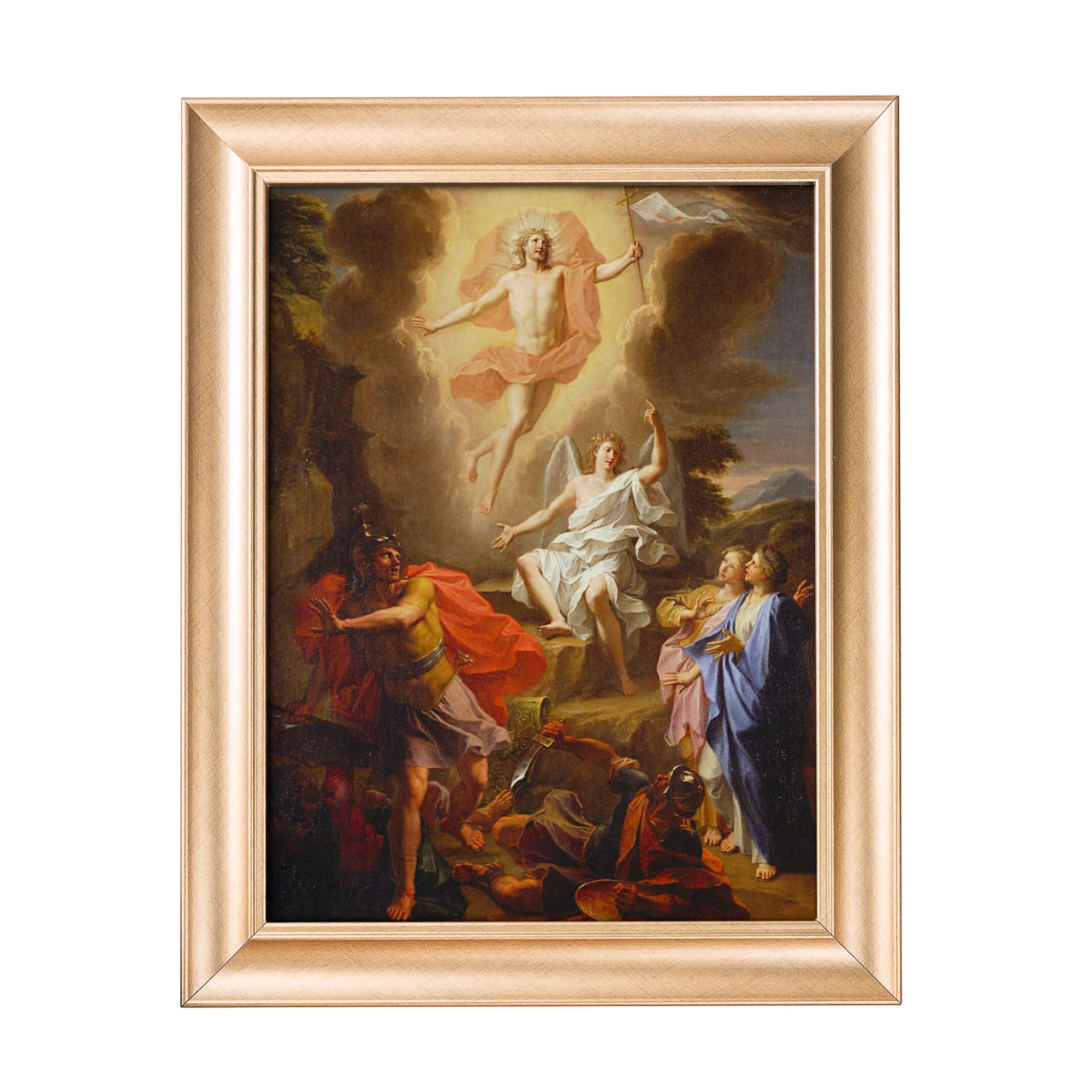 Resurrection of Christ Antique Gold Framed Print - Multiple Sizes - Image 4