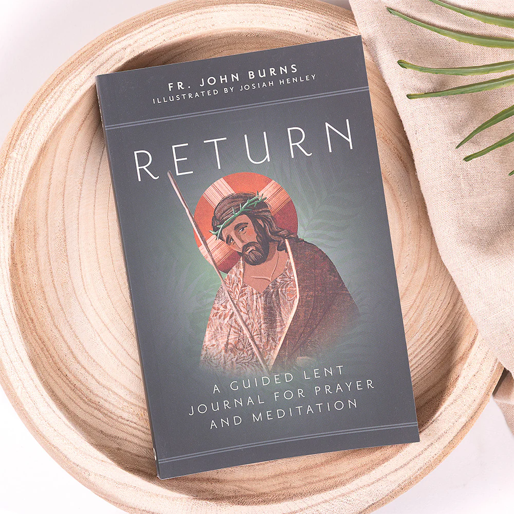 Return: A Guided Lent Journal for Prayer and Meditation, Sacred Heart Sticker & St. Joseph Prayer Card Gift Set - Image 2