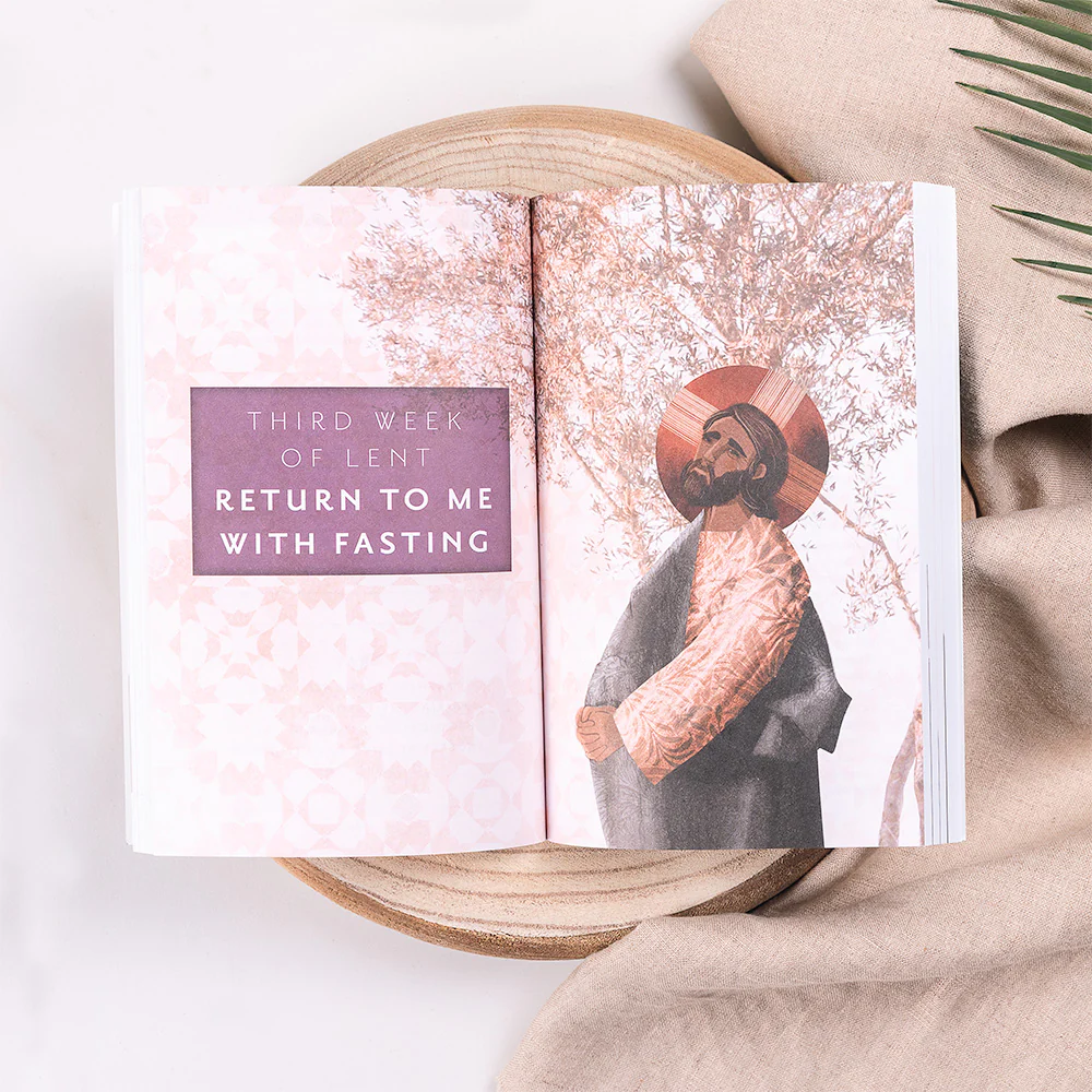 Return: A Guided Lent Journal for Prayer and Meditation, Sacred Heart Sticker & St. Joseph Prayer Card Gift Set - Image 3