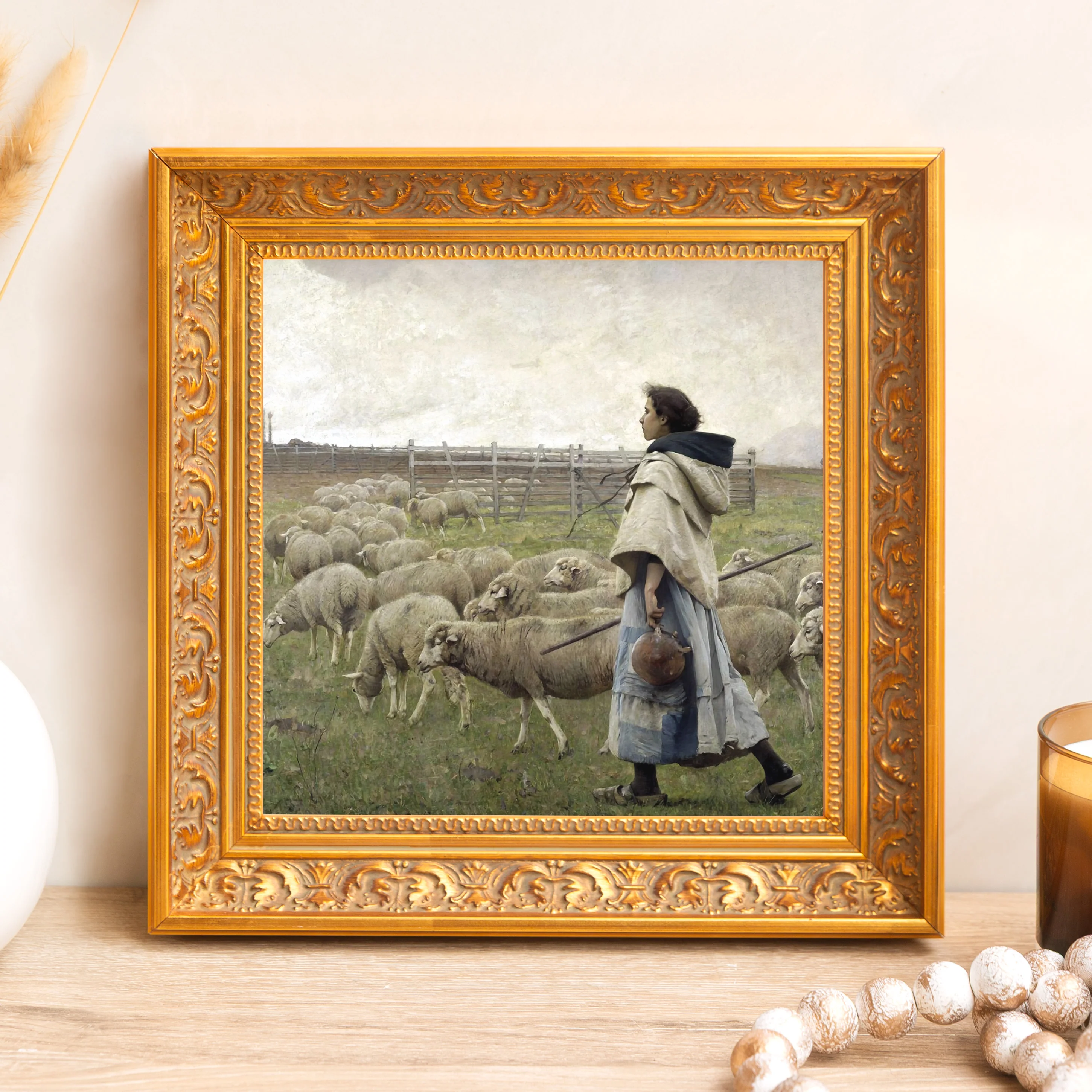 Return of the Flock Framed Canvas - Sacred Mini Collection