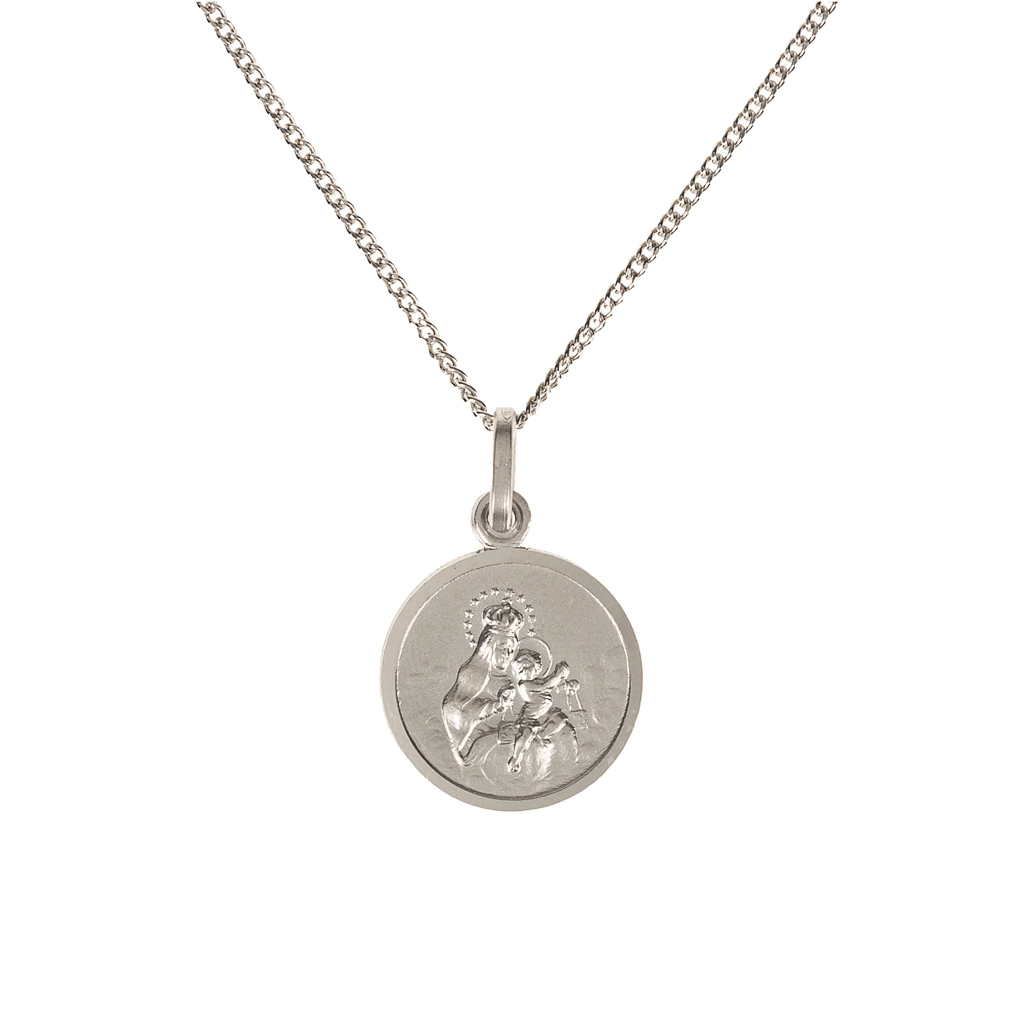 Rhodium Plated Sterling Sacred Heart Necklace - Image 3