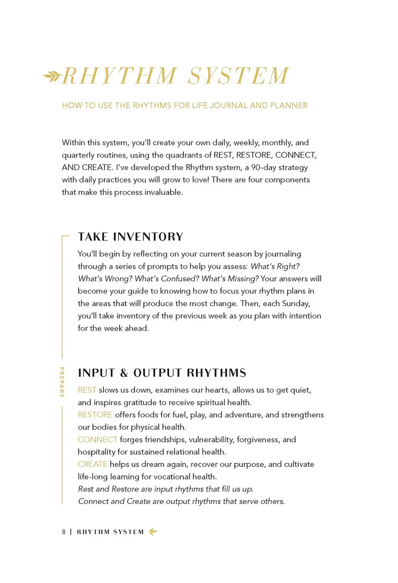 Rhythms for Life Planner and Journal: 90 Days to Peace and Purpose - Image 2