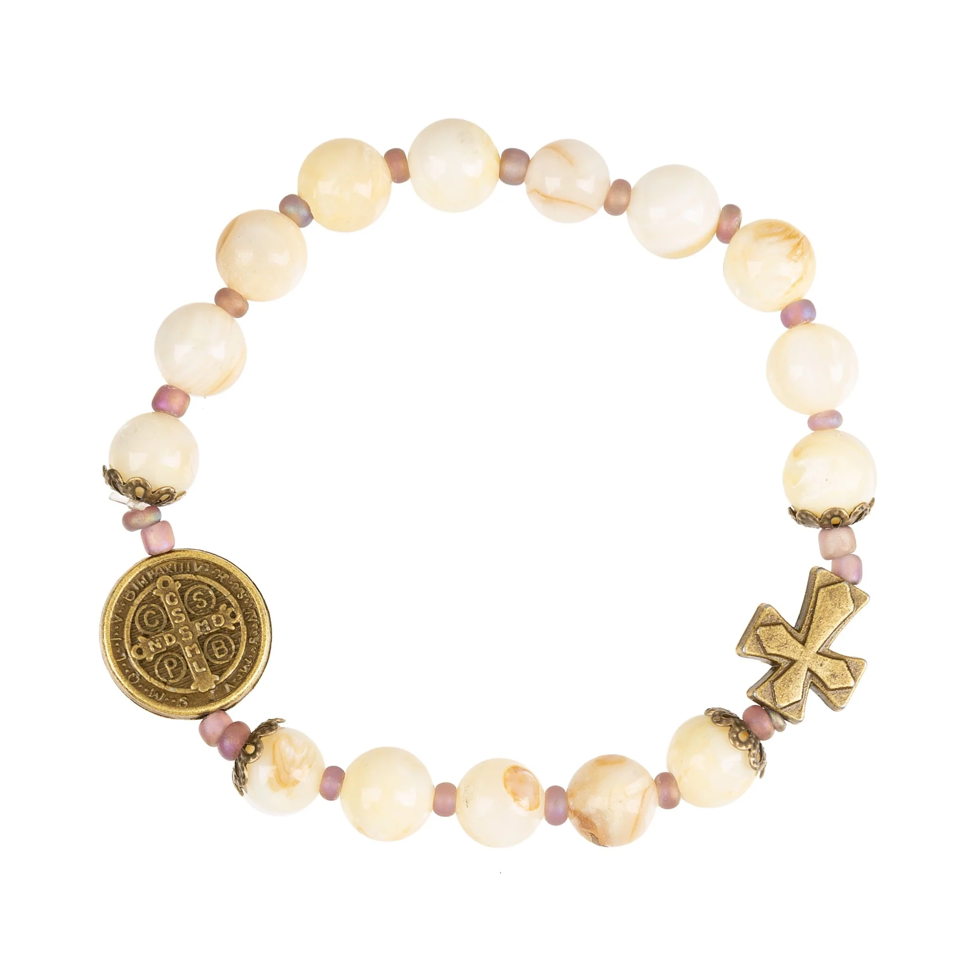 River Pearl St. Benedict Rosary Bracelet - Image 2