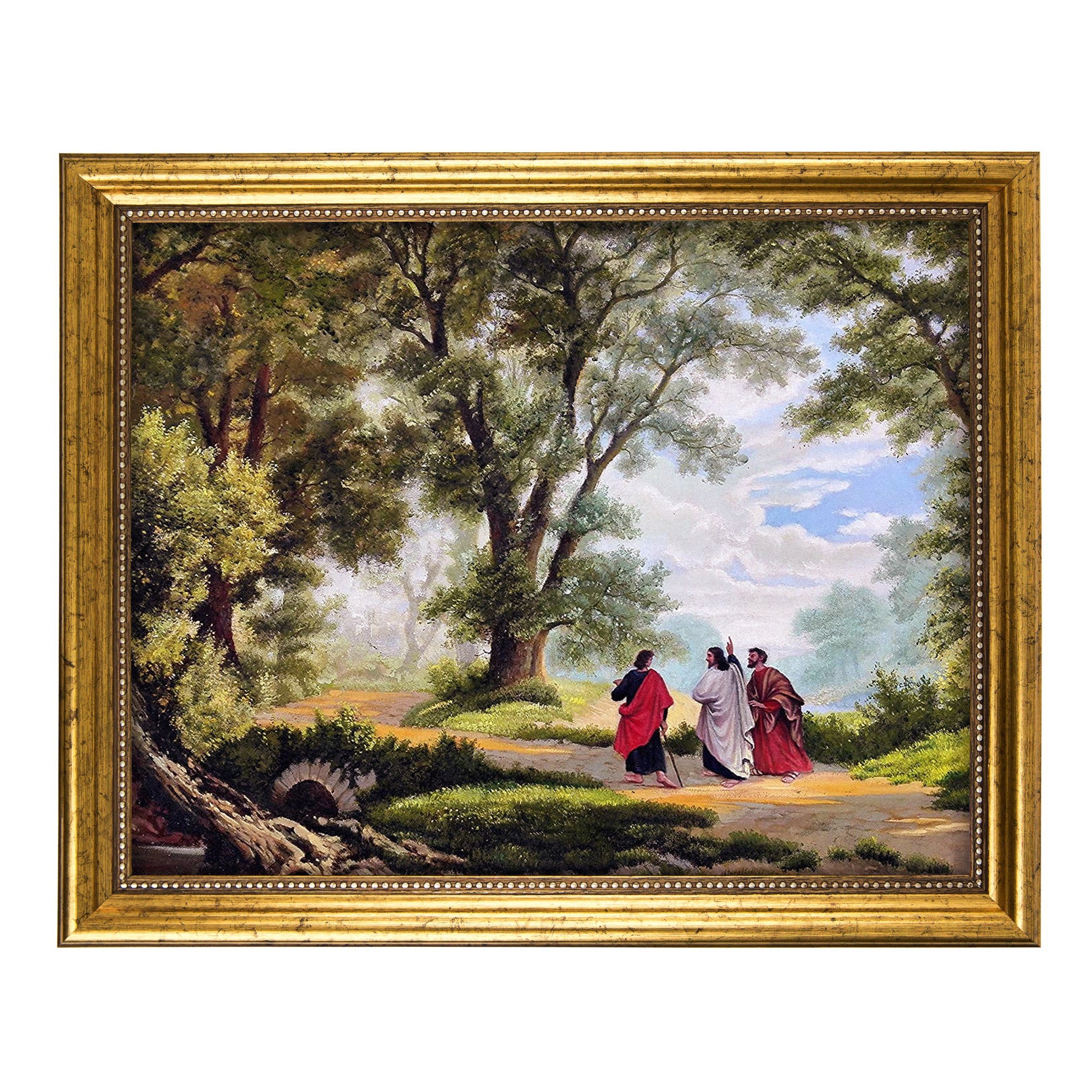 Road to Emmaus Antique Gold Framed Print - 8" x 10" - Image 2