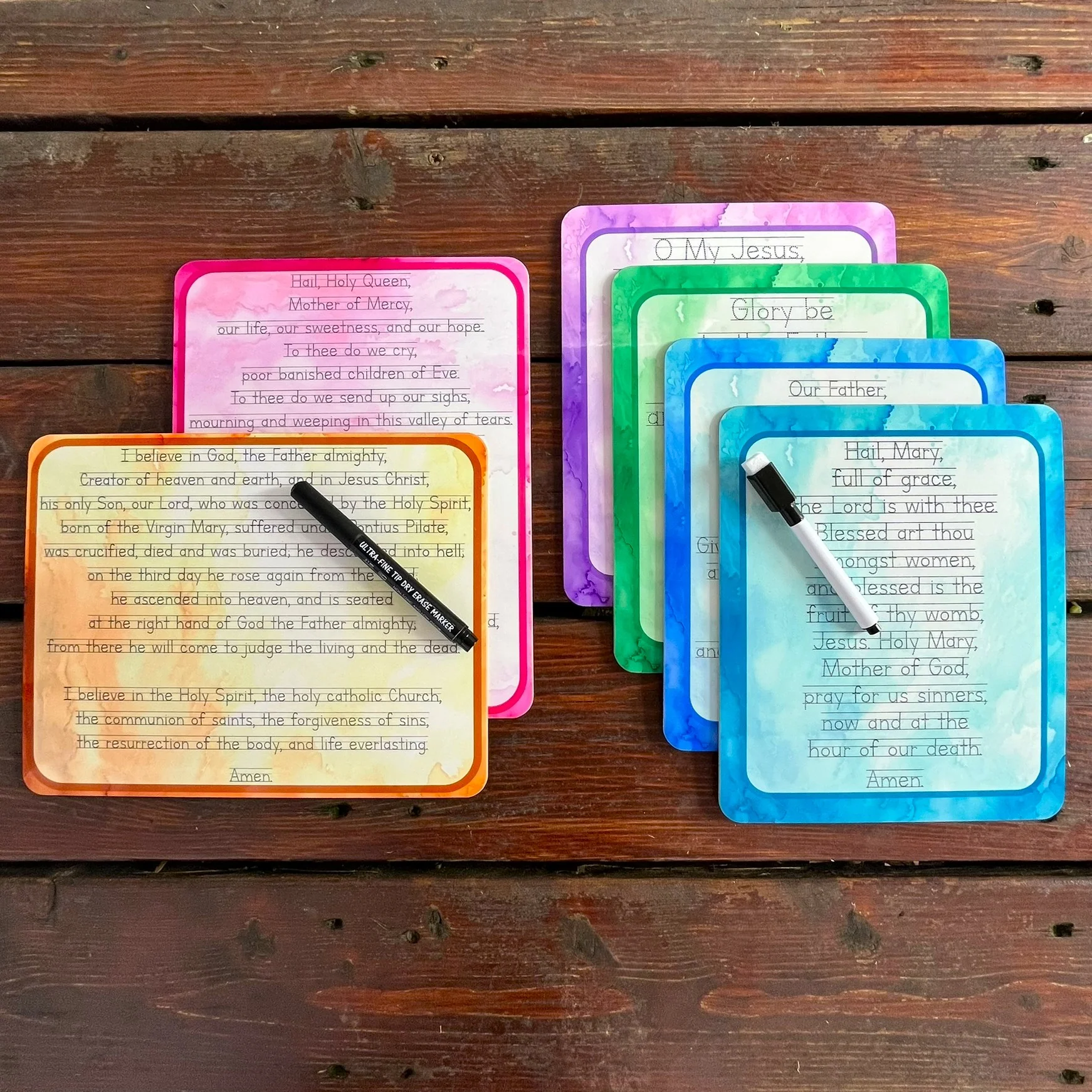 Rosary Prayers Tracing Dry-Erase Boards & Markers Set - Image 4
