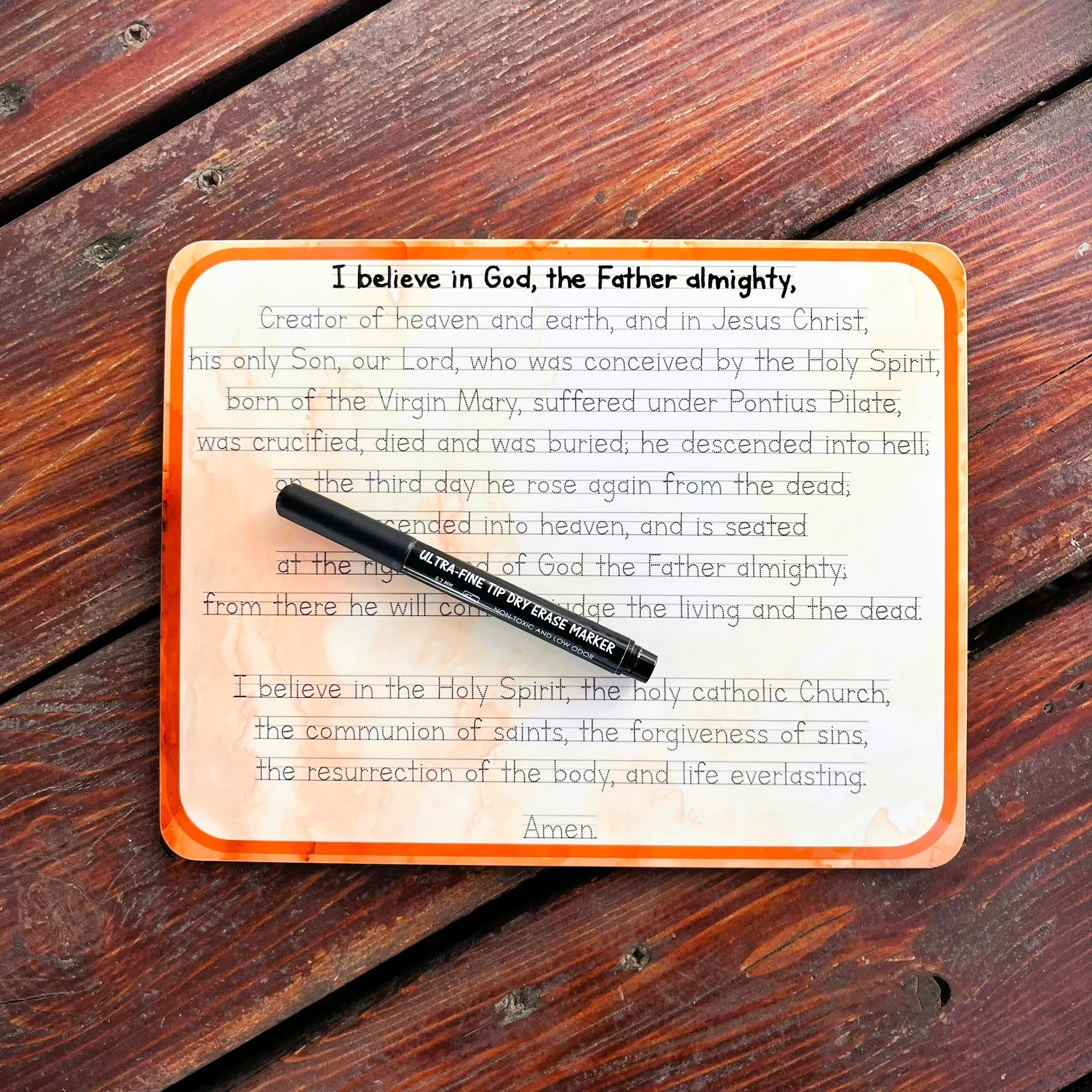 Rosary Prayers Tracing Dry-Erase Boards & Markers Set - Image 6