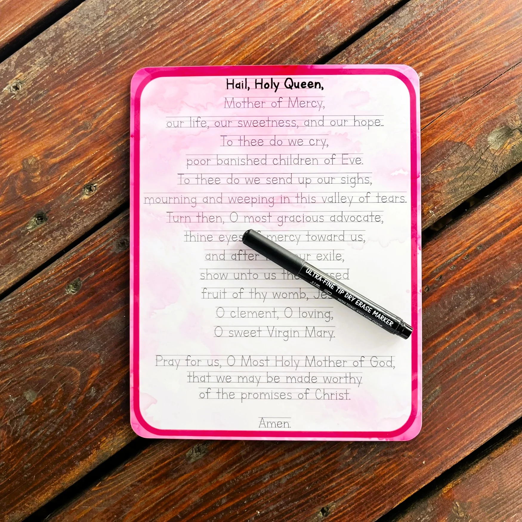 Rosary Prayers Tracing Dry-Erase Boards & Markers Set - Image 8