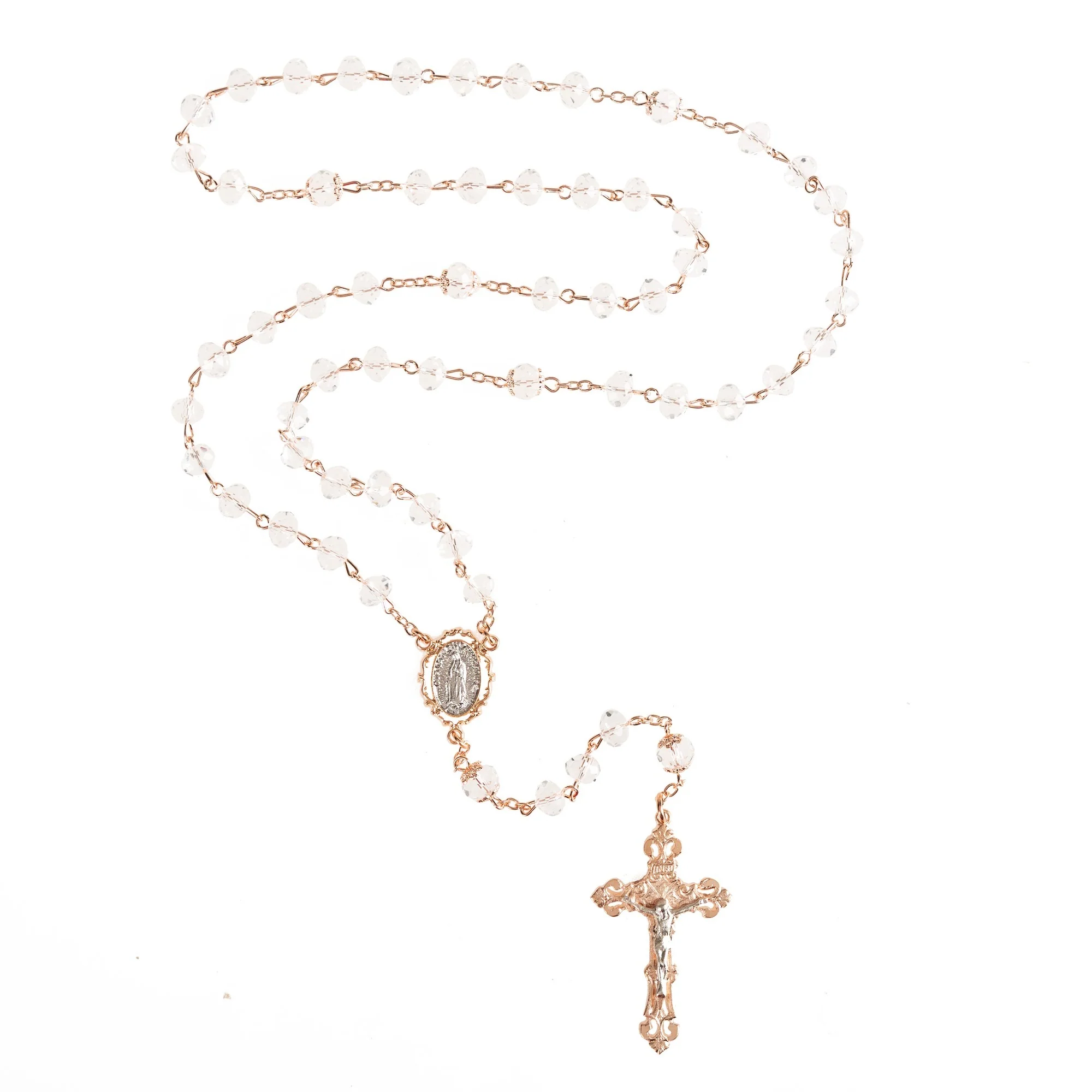 Rose Gold Plated Guadalupe Rosary - Image 2
