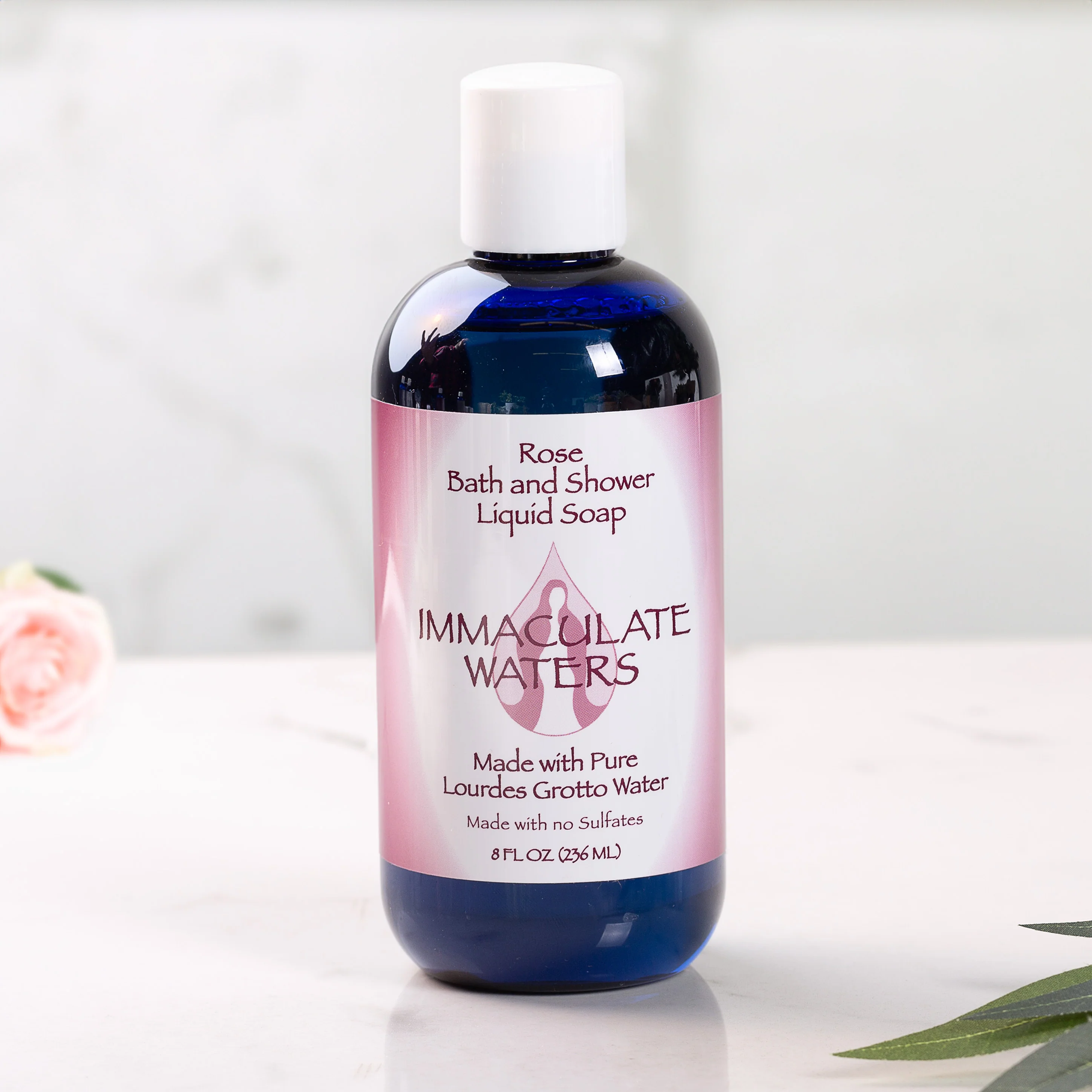 Rose Scented Immaculate Waters Bath & Shower Gel - Image 2