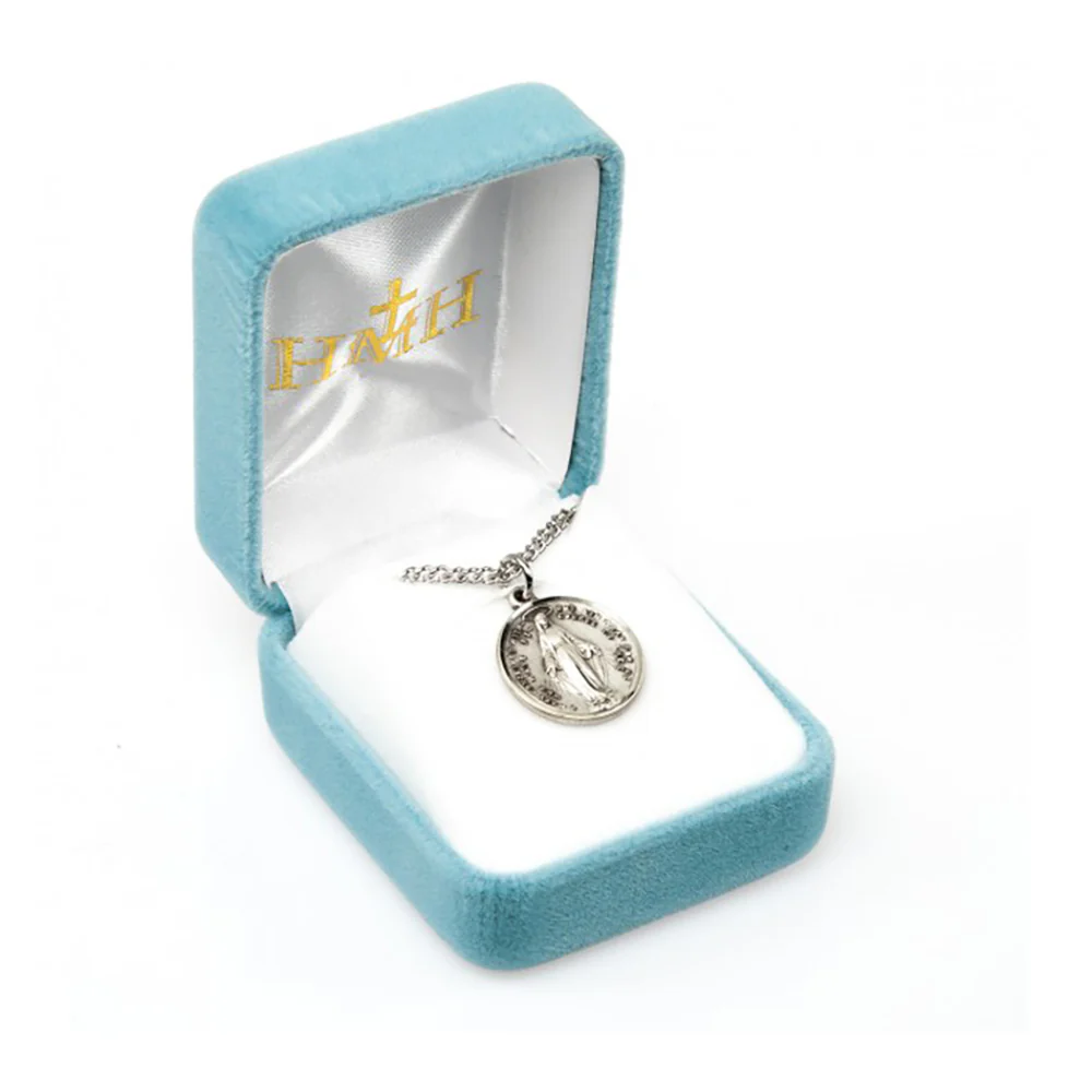 Round Miraculous Medal Necklace - Gold or Silver - Image 5