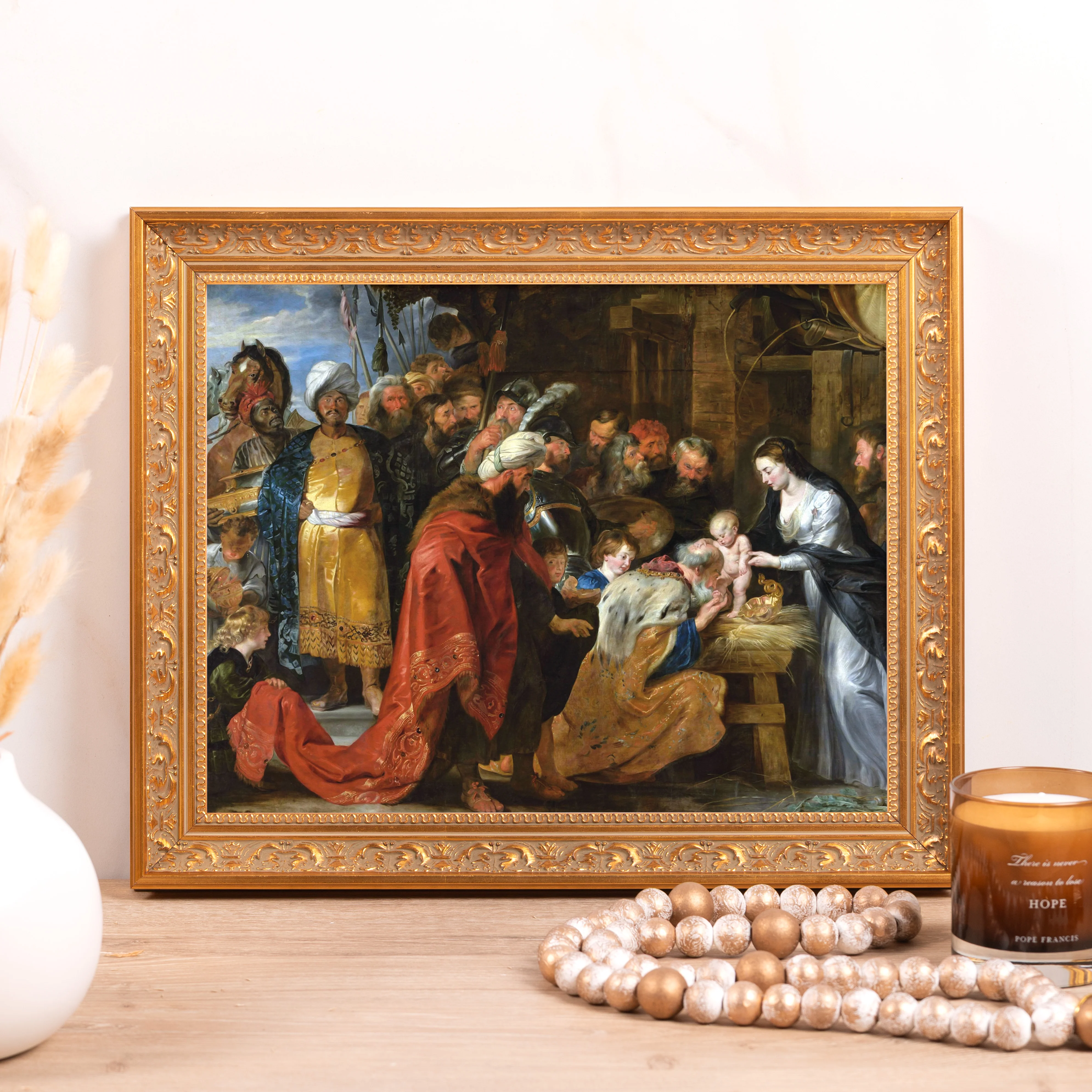 Rubens Lyon Adoration of the Magi Framed Canvas - Sacred Classics Collection - Image 4
