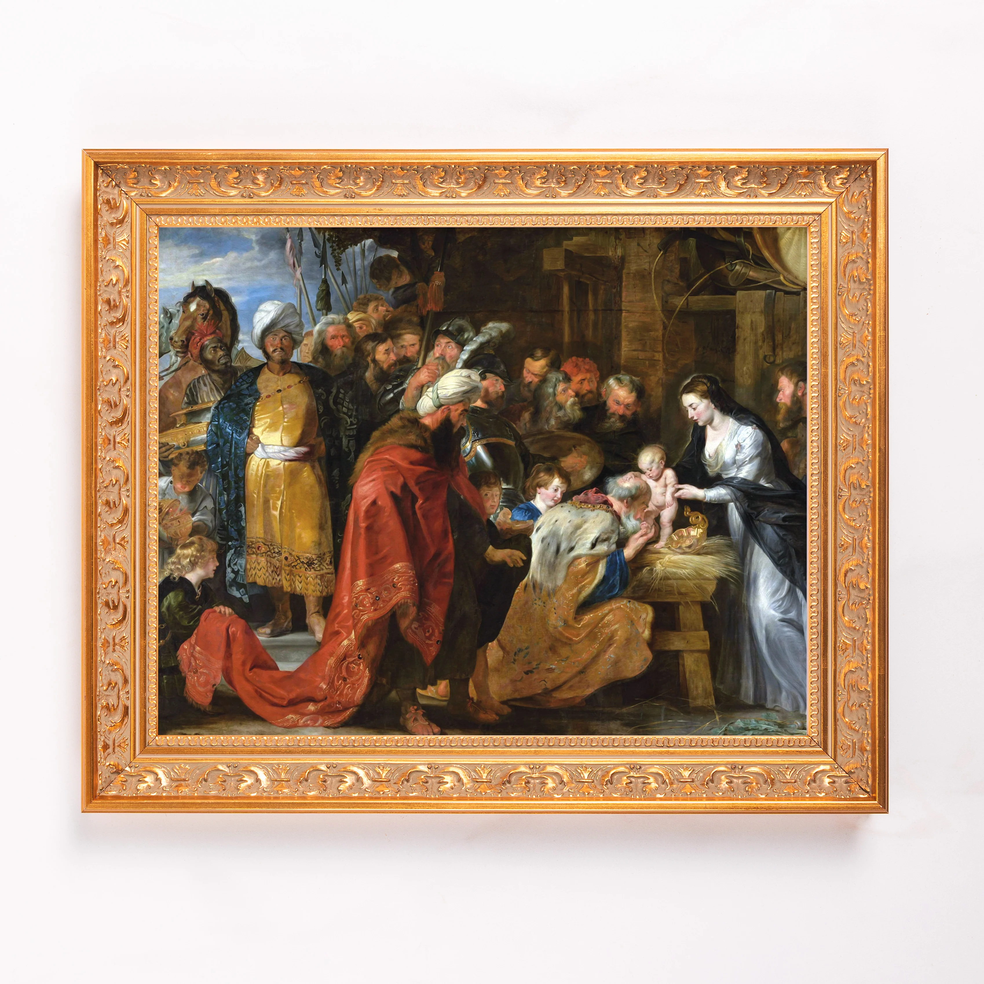 Rubens Lyon Adoration of the Magi Framed Canvas - Sacred Classics Collection - Image 5