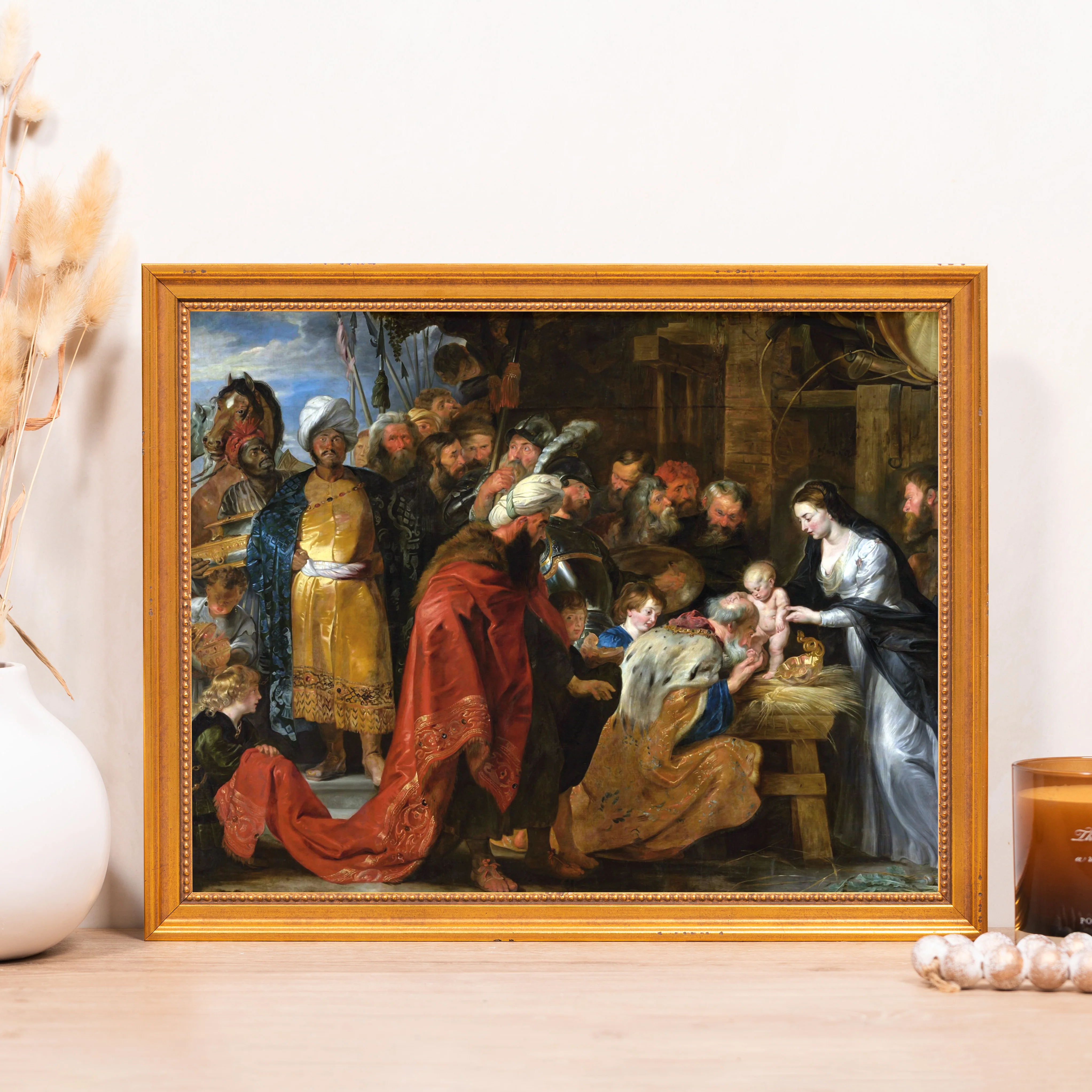 Rubens Lyon Adoration of the Magi Framed Canvas - Sacred Classics Collection - Image 7