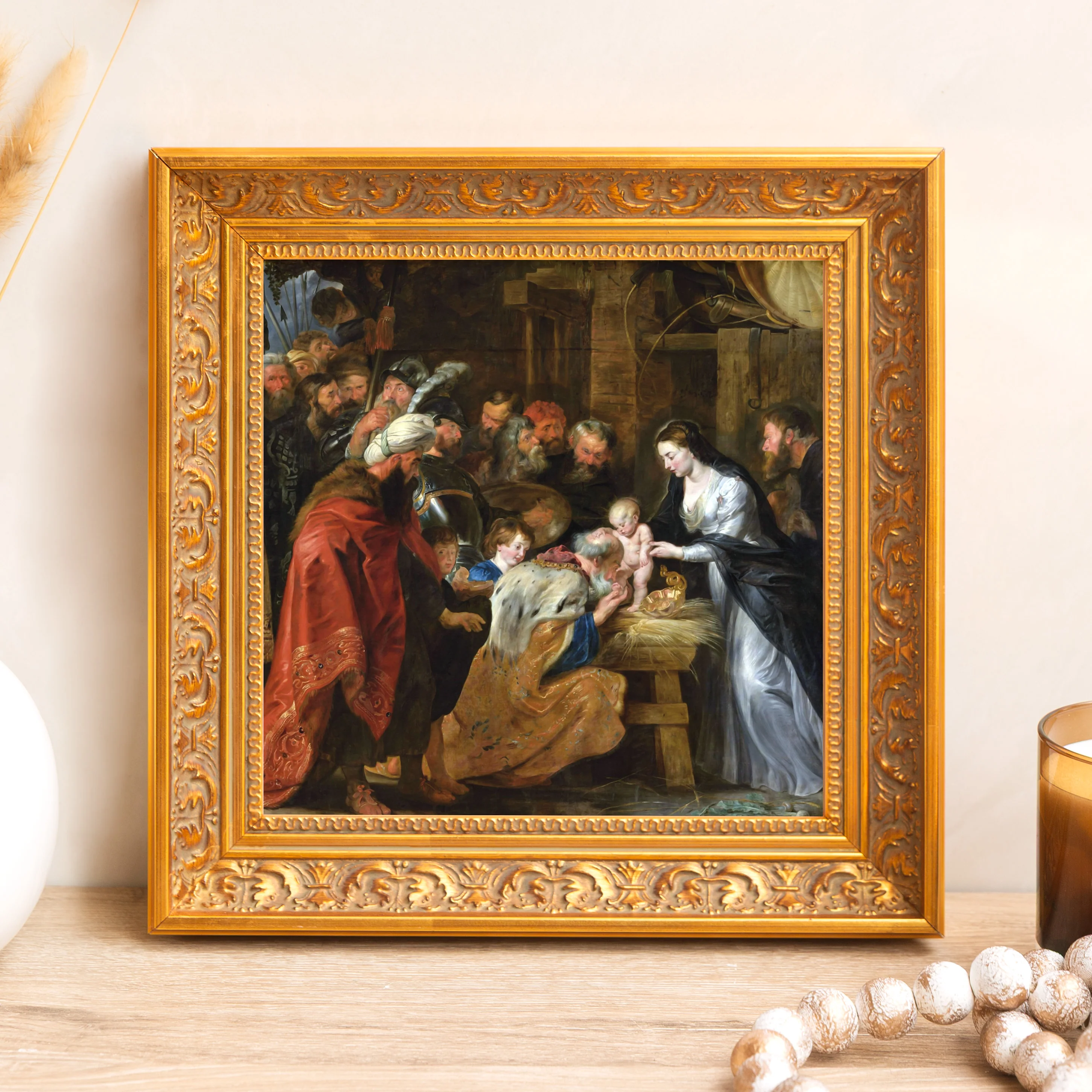 Rubens Lyon Adoration of the Magi Framed Canvas - Sacred Mini Collection