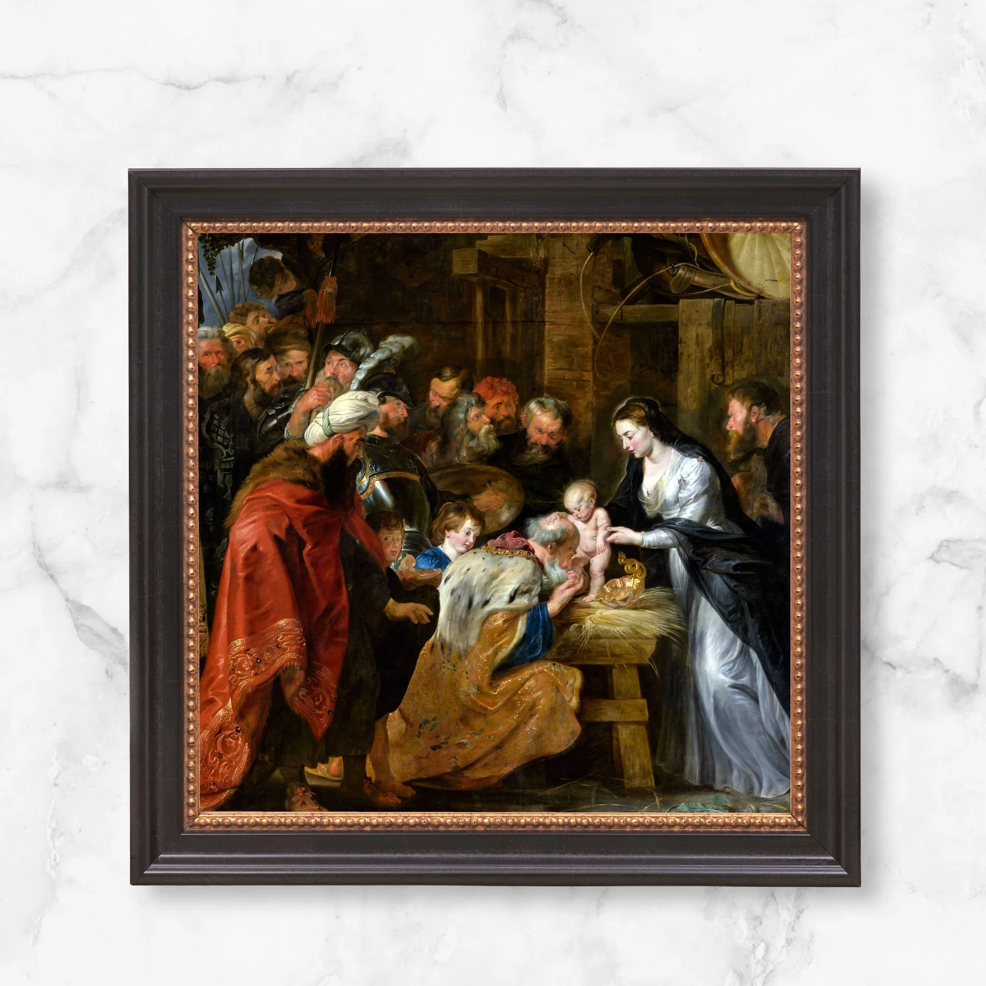 Rubens Lyon Adoration of the Magi Framed Canvas - Sacred Mini Collection - Image 12