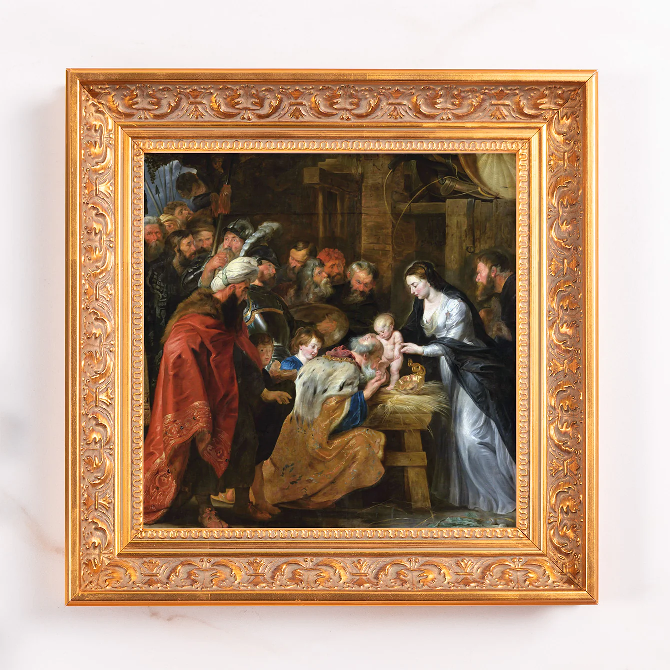 Rubens Lyon Adoration of the Magi Framed Canvas - Sacred Mini Collection - Image 2