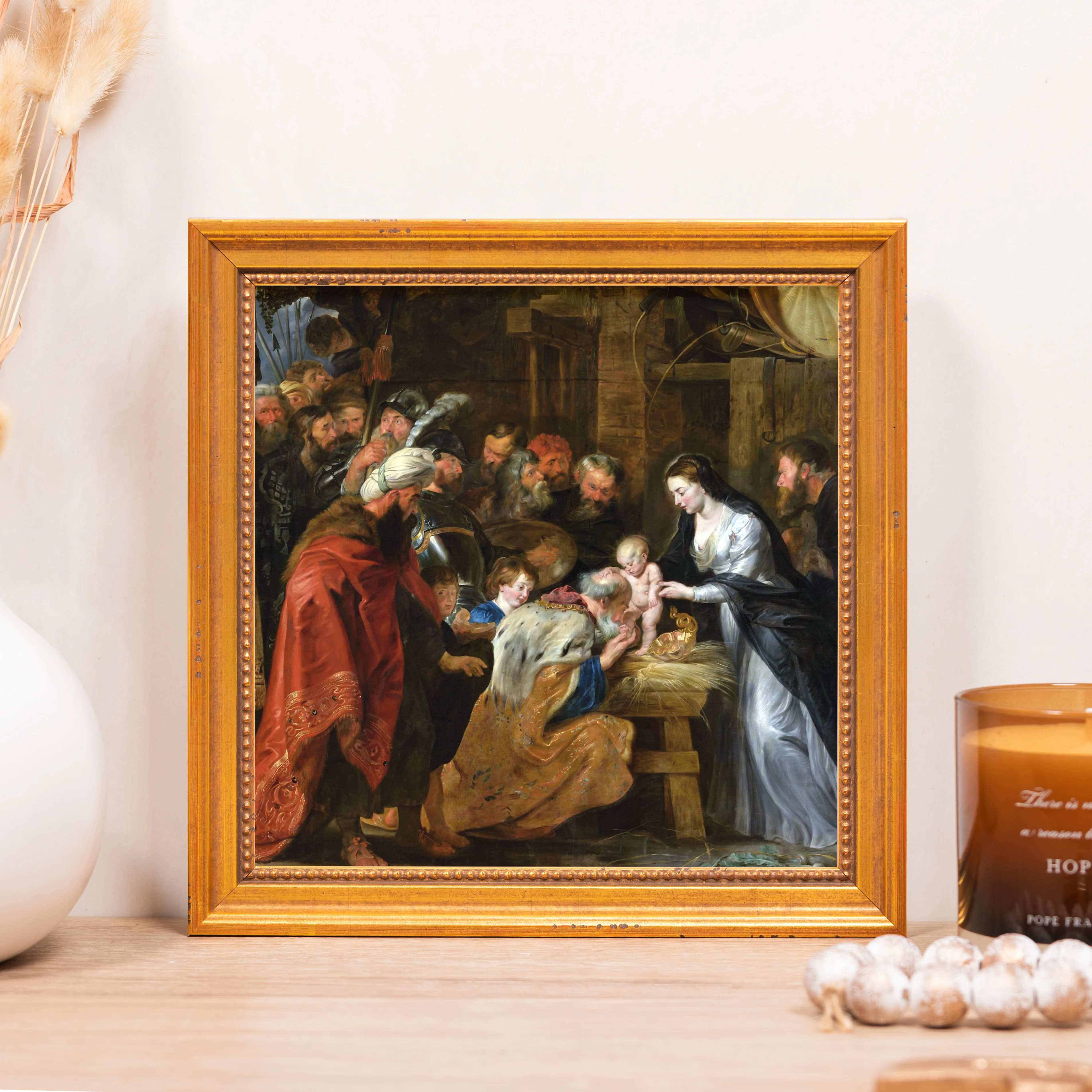 Rubens Lyon Adoration of the Magi Framed Canvas - Sacred Mini Collection - Image 5