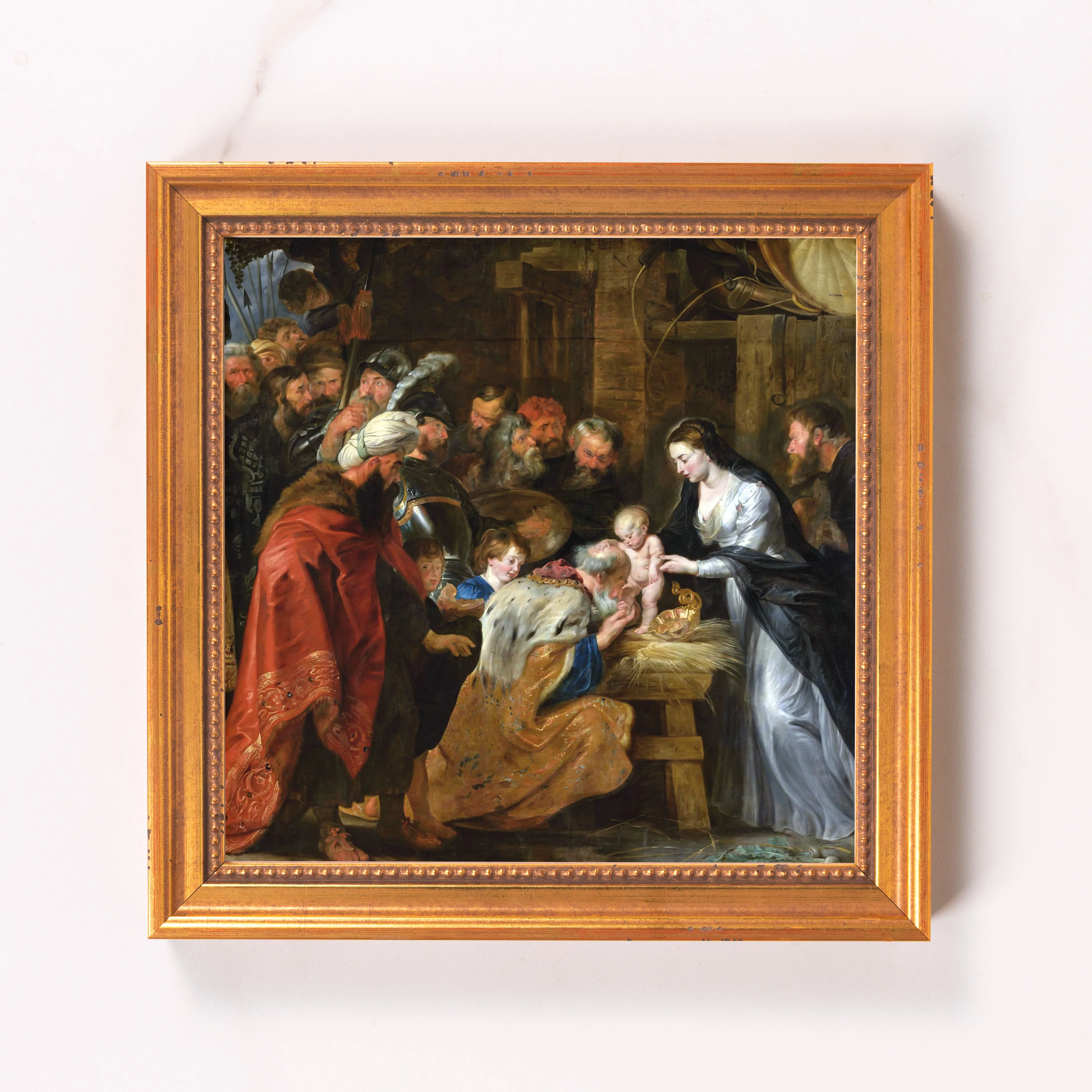 Rubens Lyon Adoration of the Magi Framed Canvas - Sacred Mini Collection - Image 6