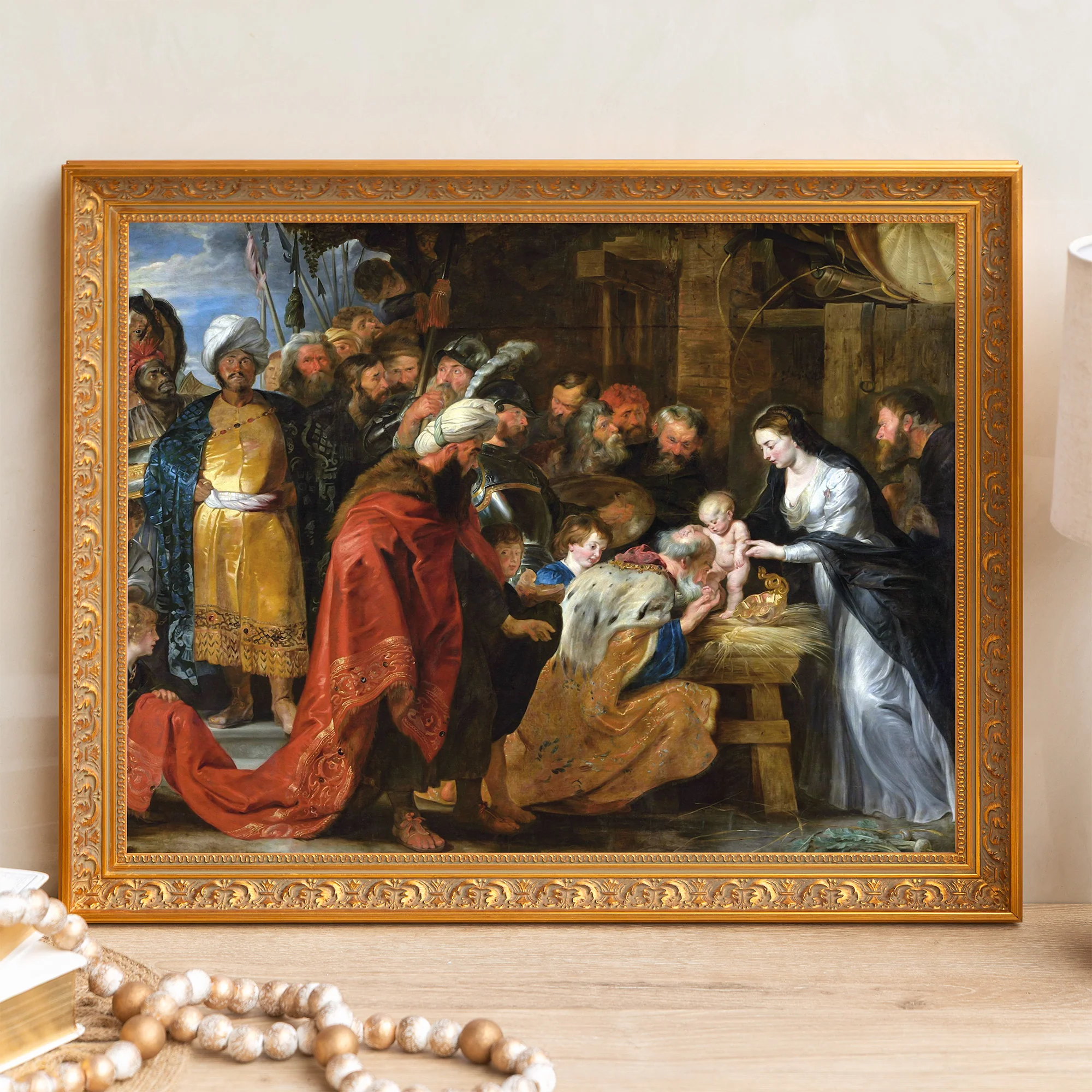 Rubens Lyon Adoration of the Magi Framed Canvas - Sacred Signature Collection