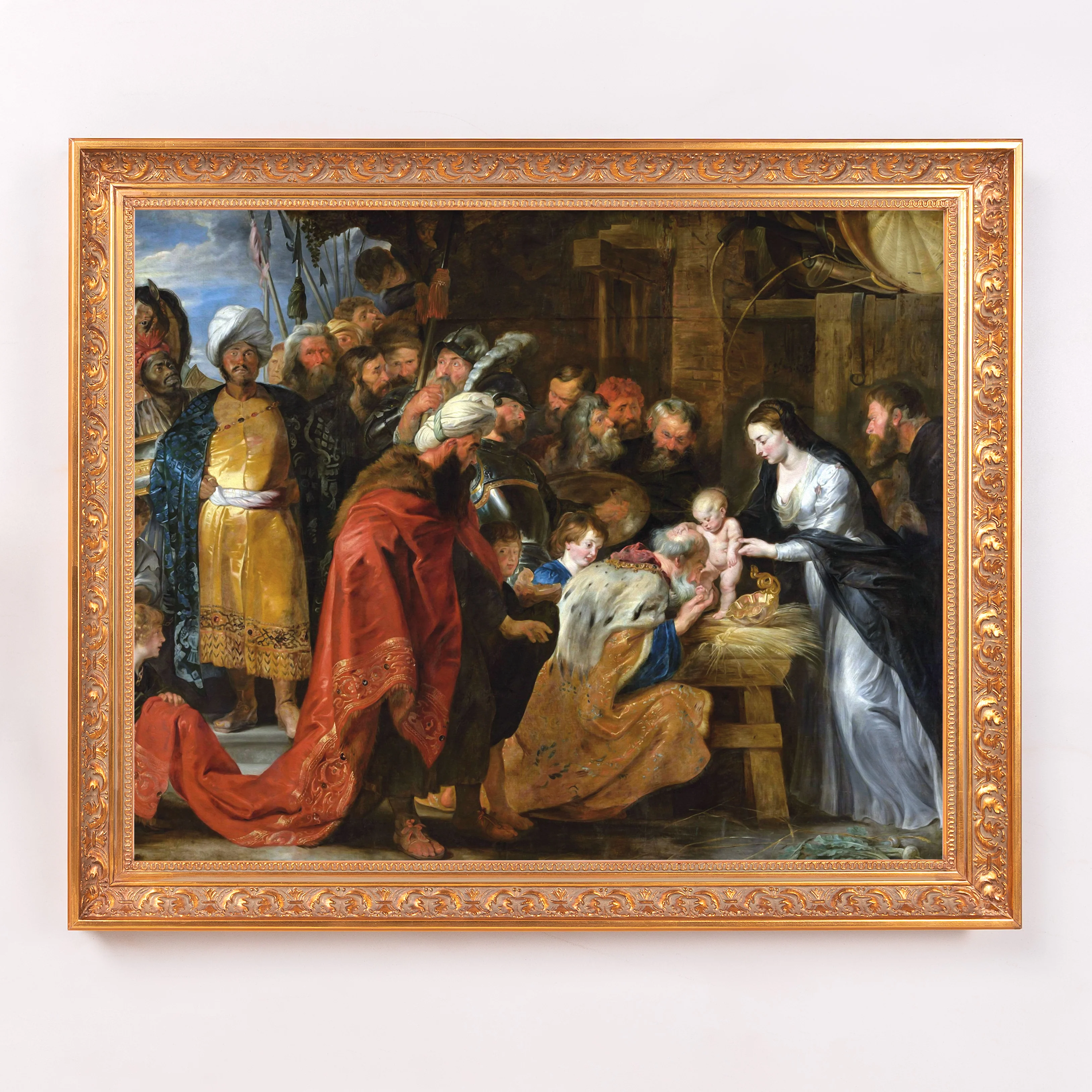 Rubens Lyon Adoration of the Magi Framed Canvas - Sacred Signature Collection - Image 2