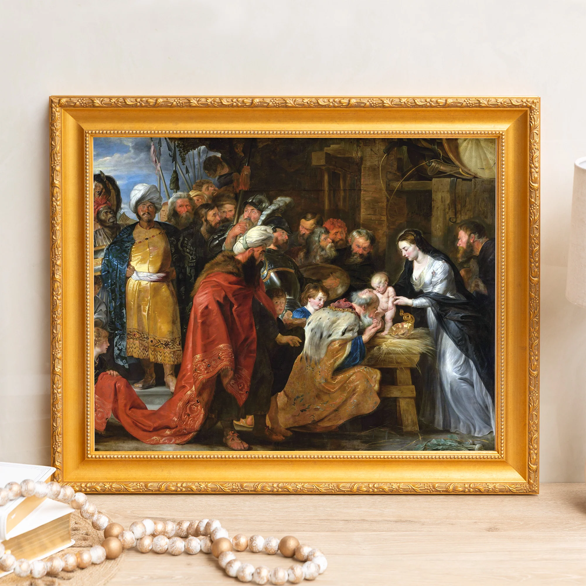 Rubens Lyon Adoration of the Magi Framed Canvas - Sacred Signature Collection - Image 4