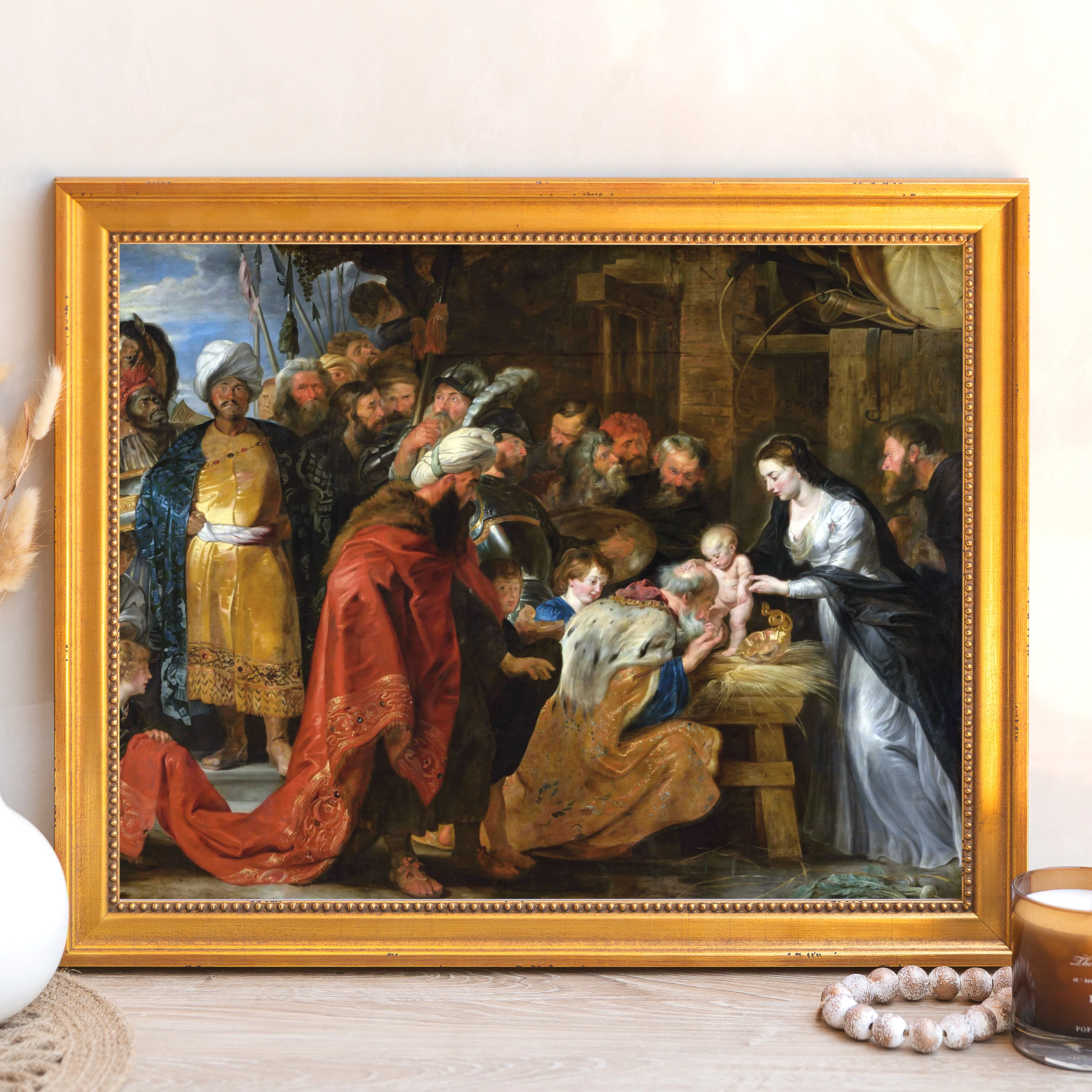 Rubens Lyon Adoration of the Magi Framed Canvas - Sacred Signature Collection - Image 7