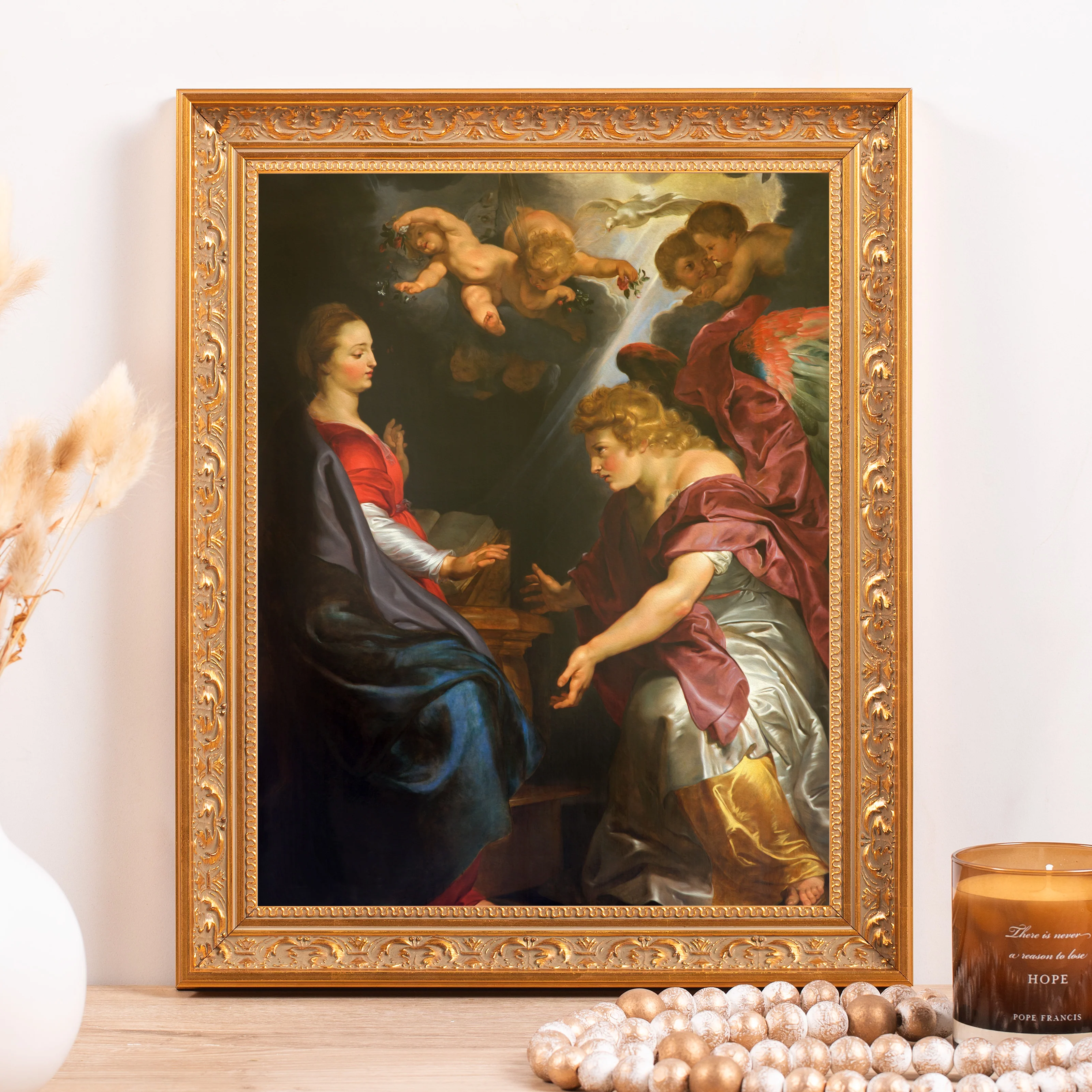 Ruben's The Annunciation Framed Canvas - Sacred Classics Collection