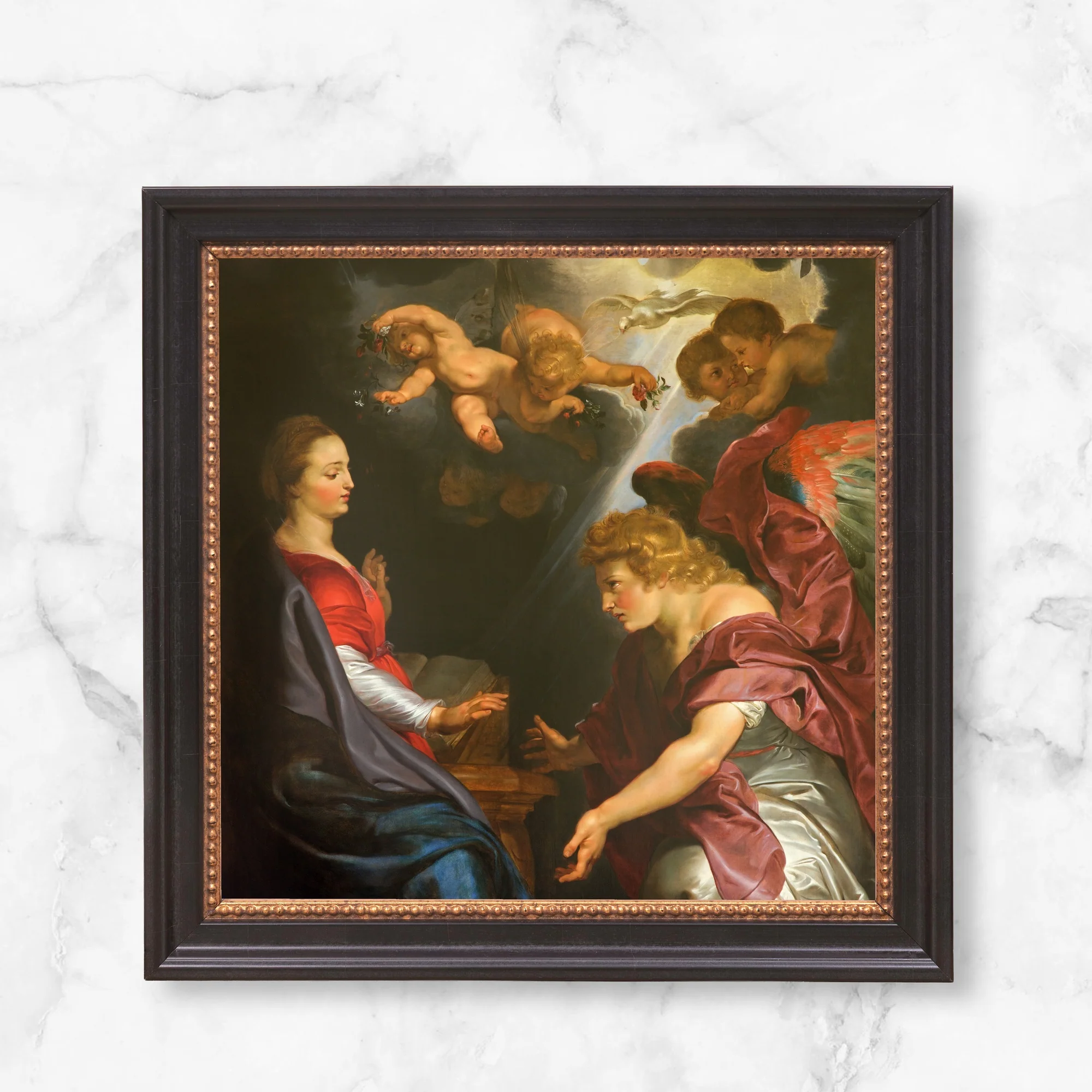 Ruben's The Annunciation Framed Canvas - Sacred Mini Collection - Image 12