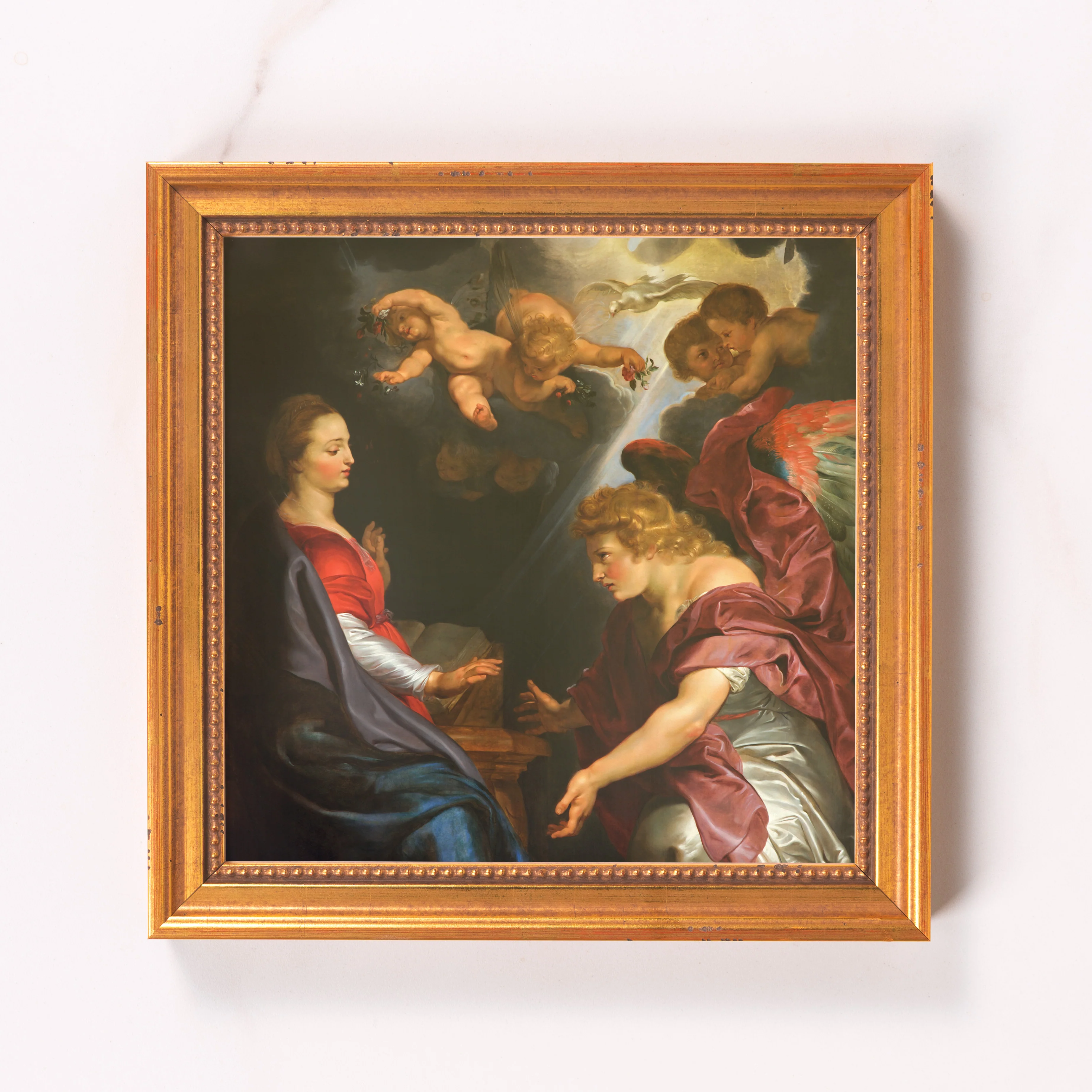 Ruben's The Annunciation Framed Canvas - Sacred Mini Collection - Image 6