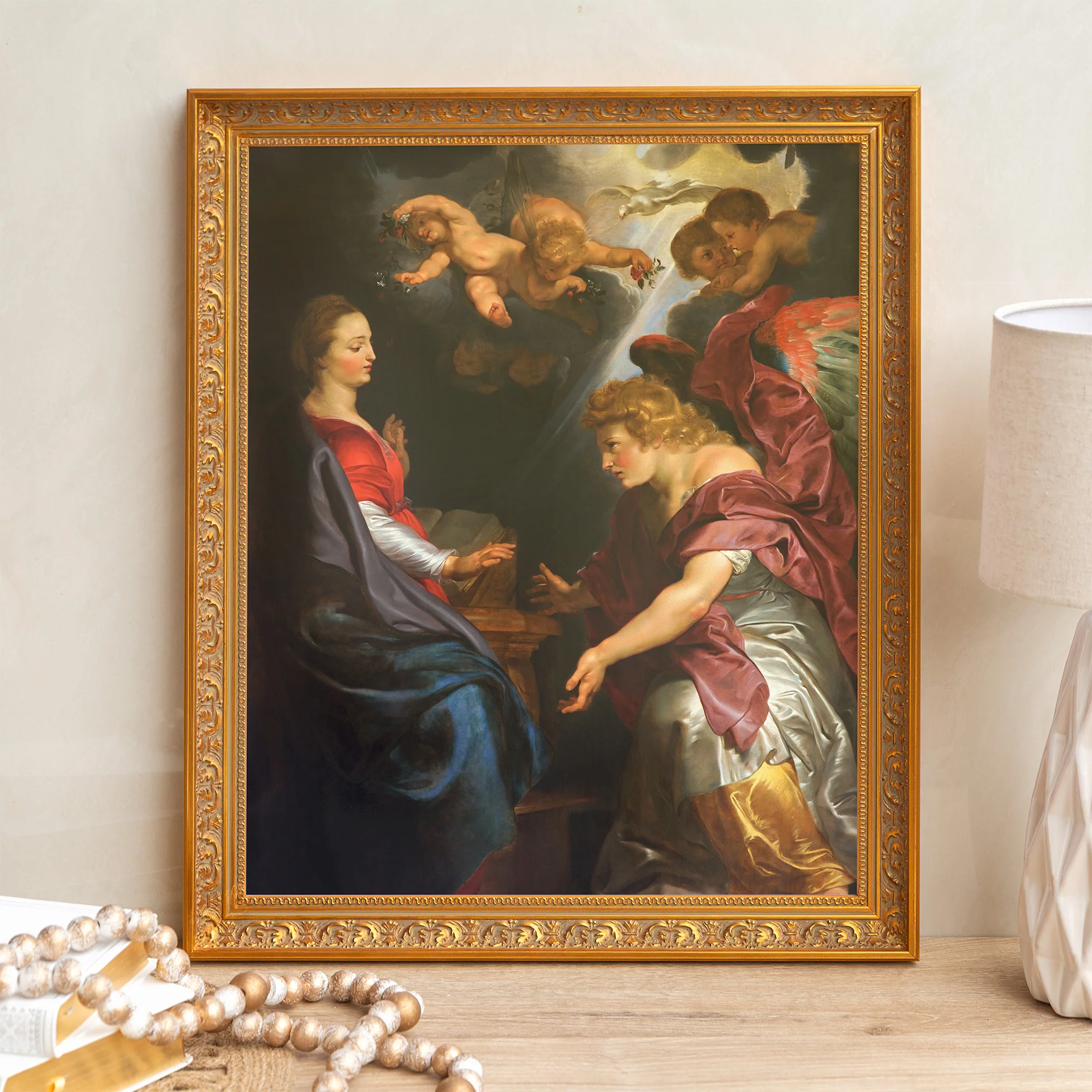 Ruben's The Annunciation Framed Canvas - Sacred Signature Collection - Image 3
