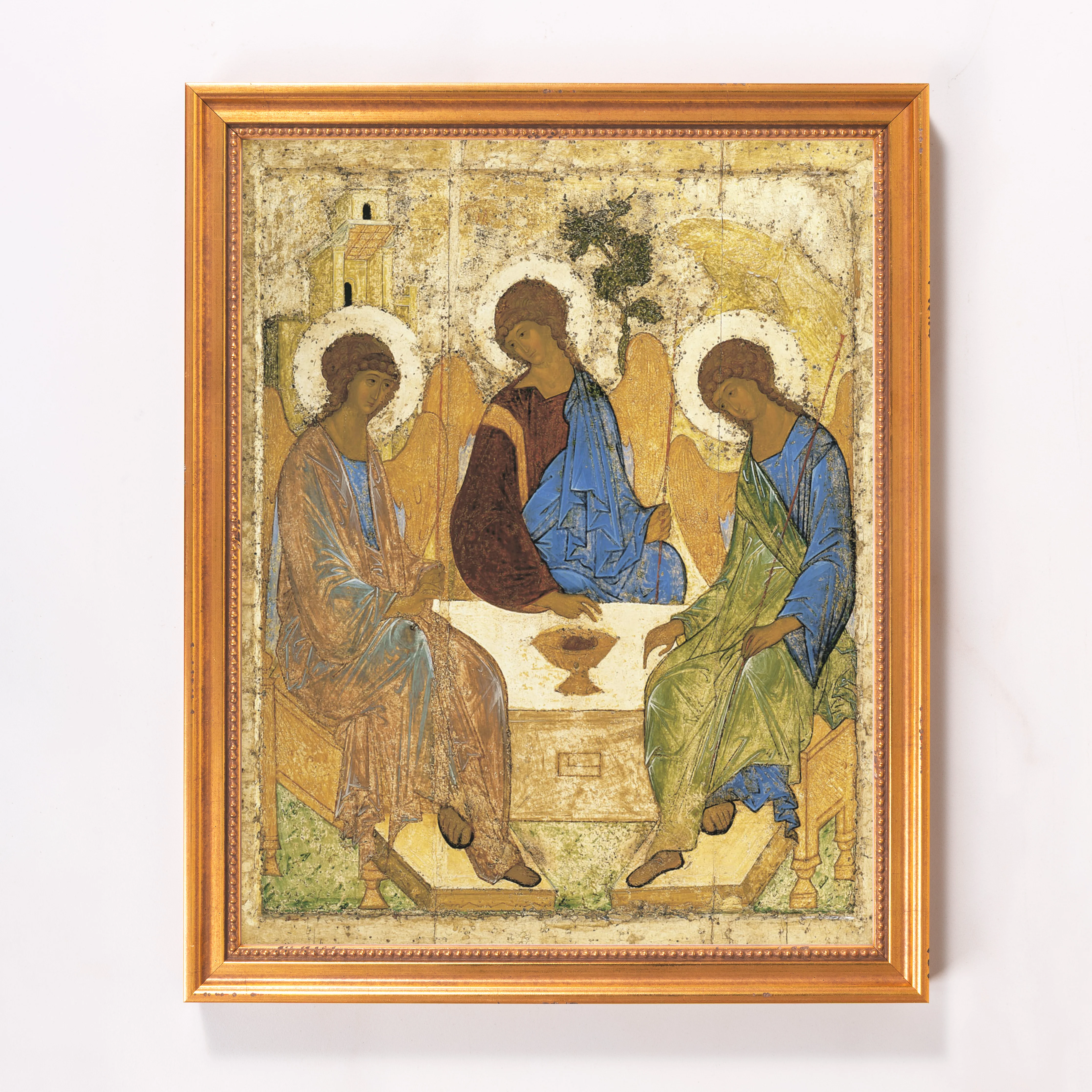 Rublev's Icon of the Trinity Framed Canvas - Sacred Classics Collection - Image 5