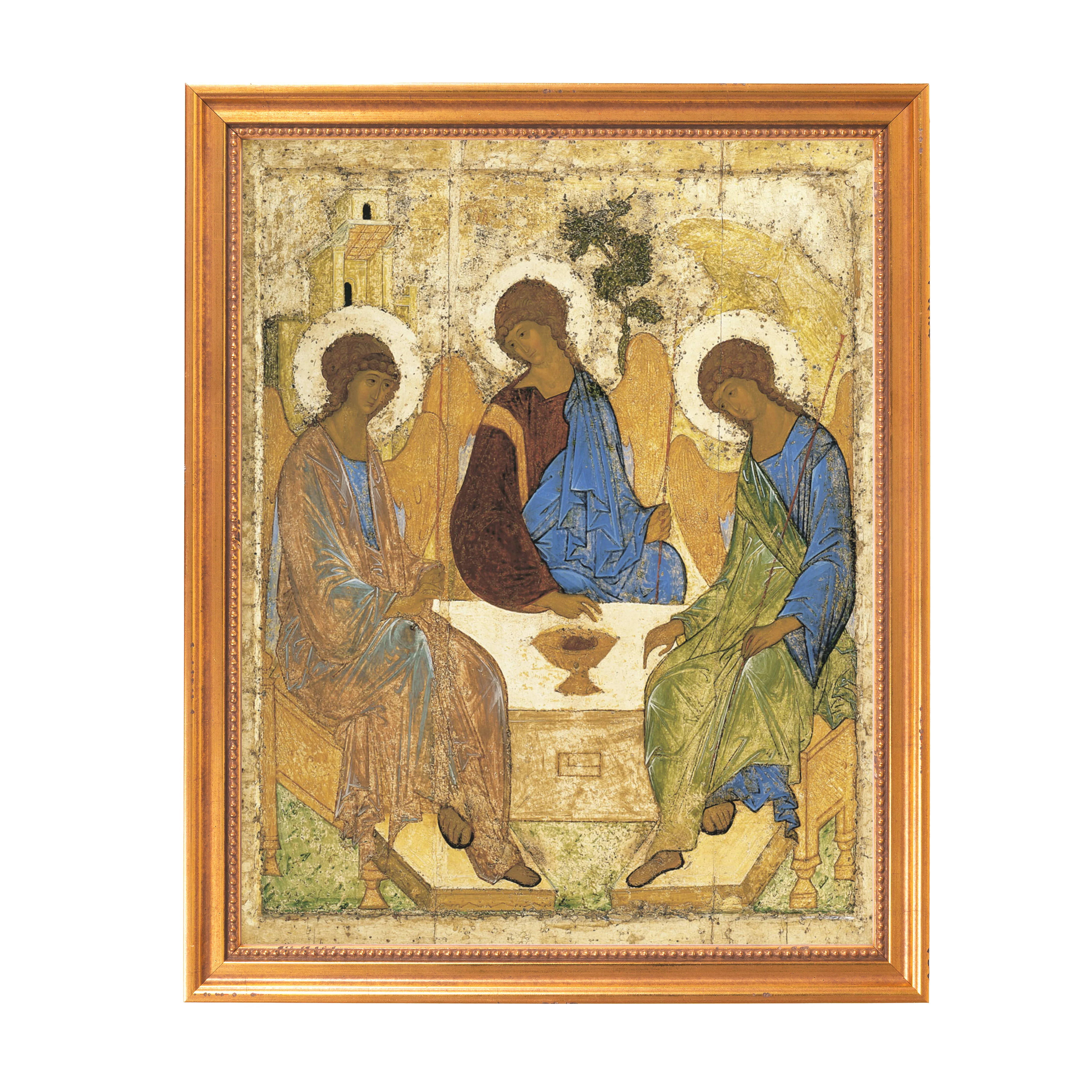 Rublev's Icon of the Trinity Framed Canvas - Sacred Classics Collection - Image 6