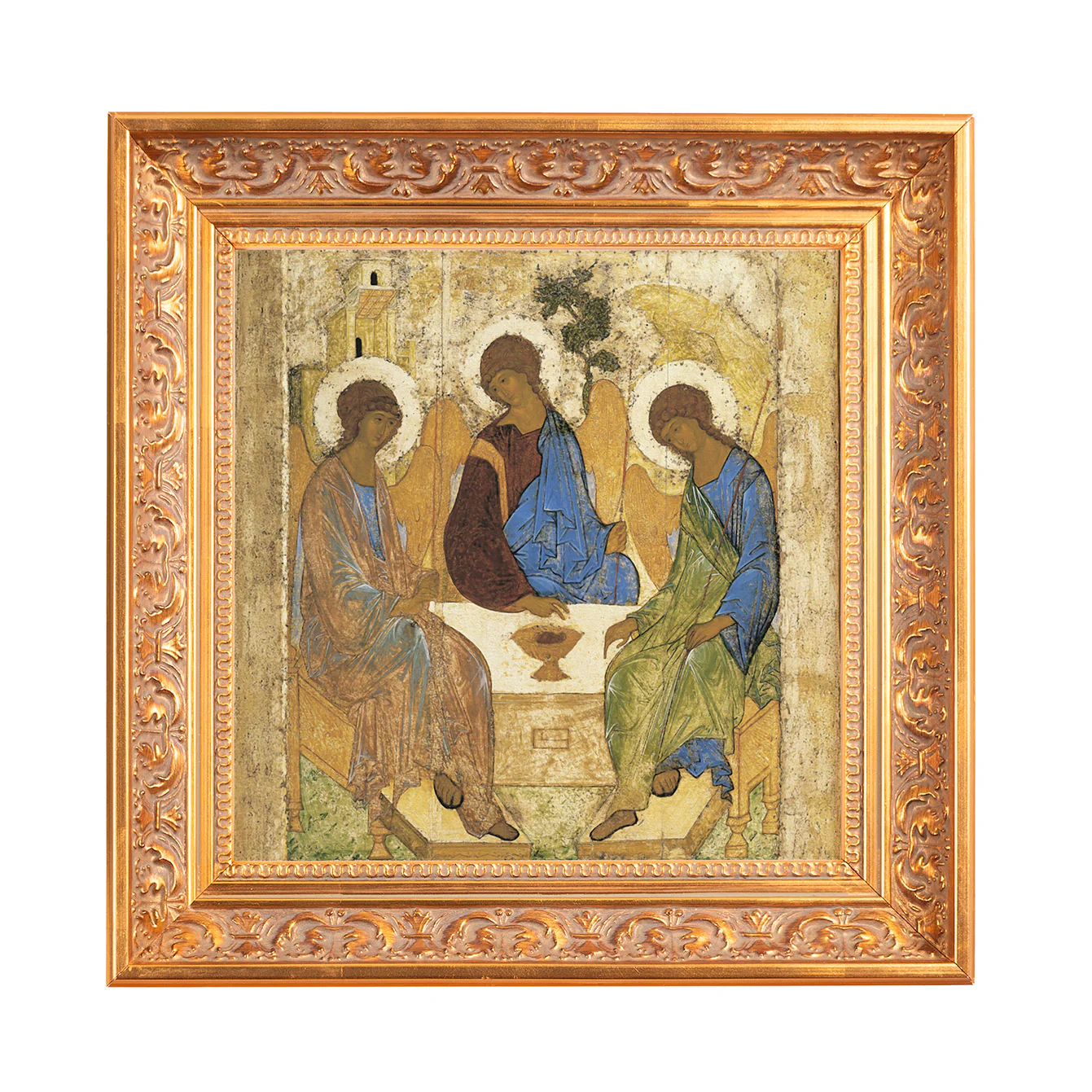 Rublev's Icon of the Trinity Framed Canvas - Sacred Mini Collection - Image 3